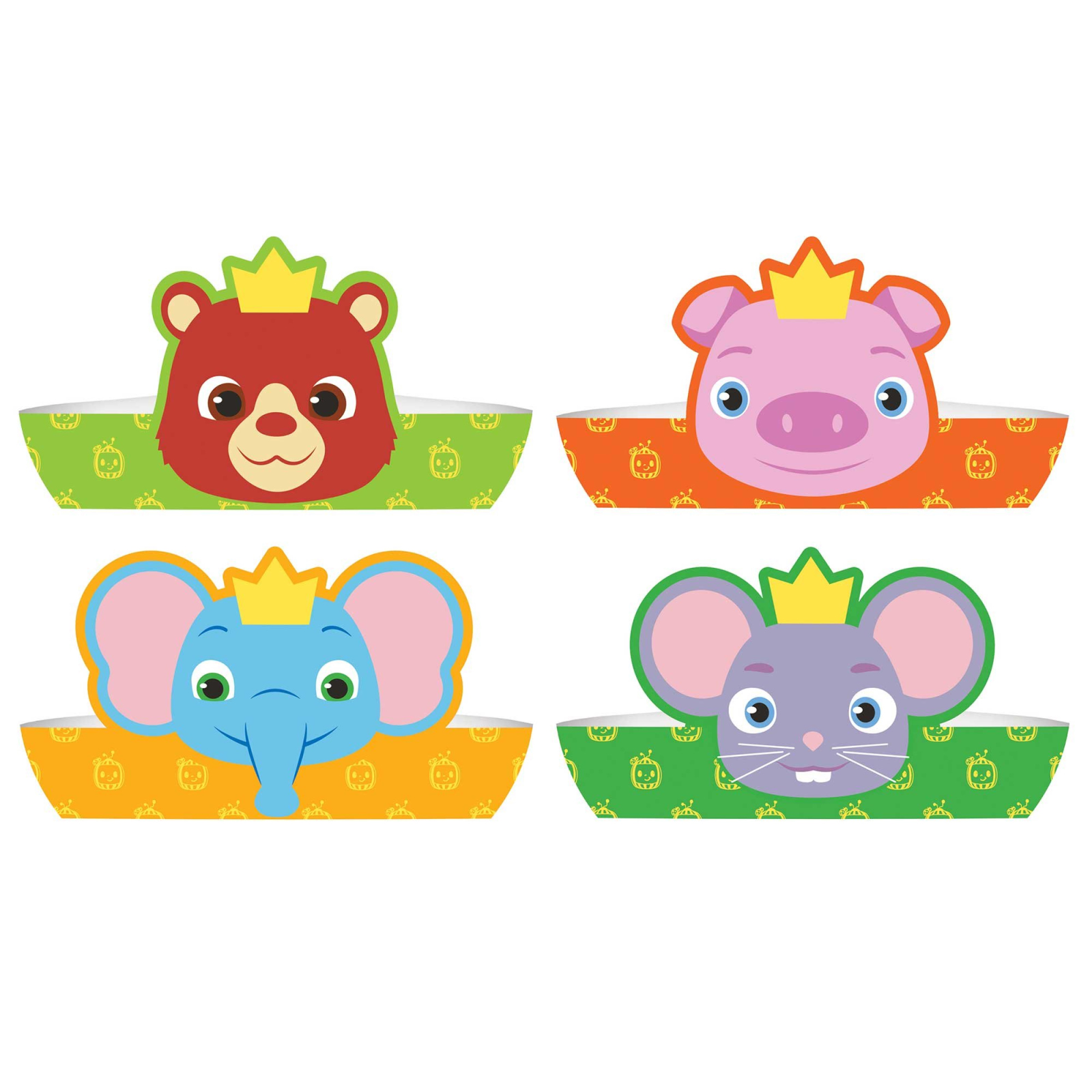 Cocomelon Animal Birthday Party Hats (Pack of 8)