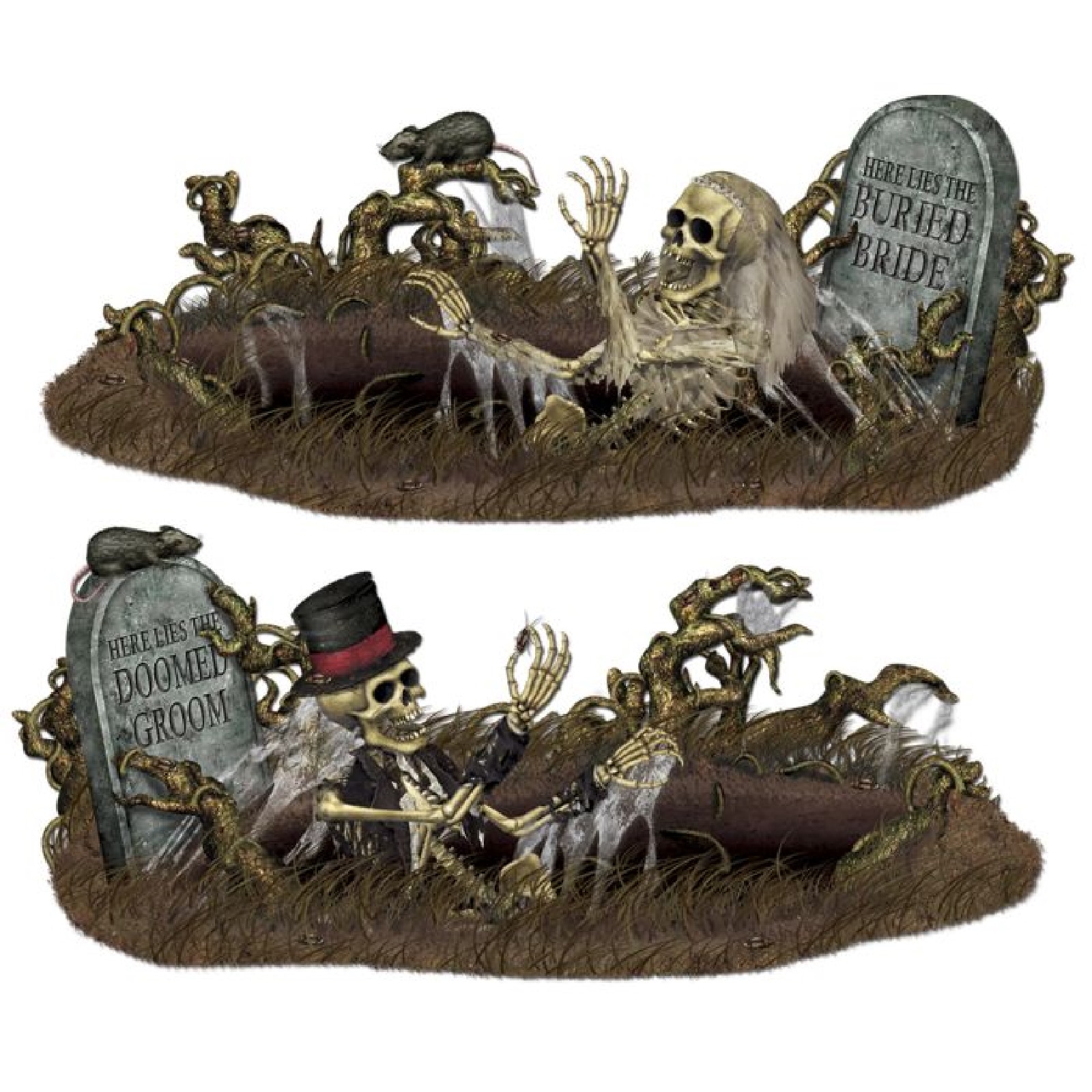 Insta Theme Doomed Groom and Buried Bride Wall Props (2 Pieces) 