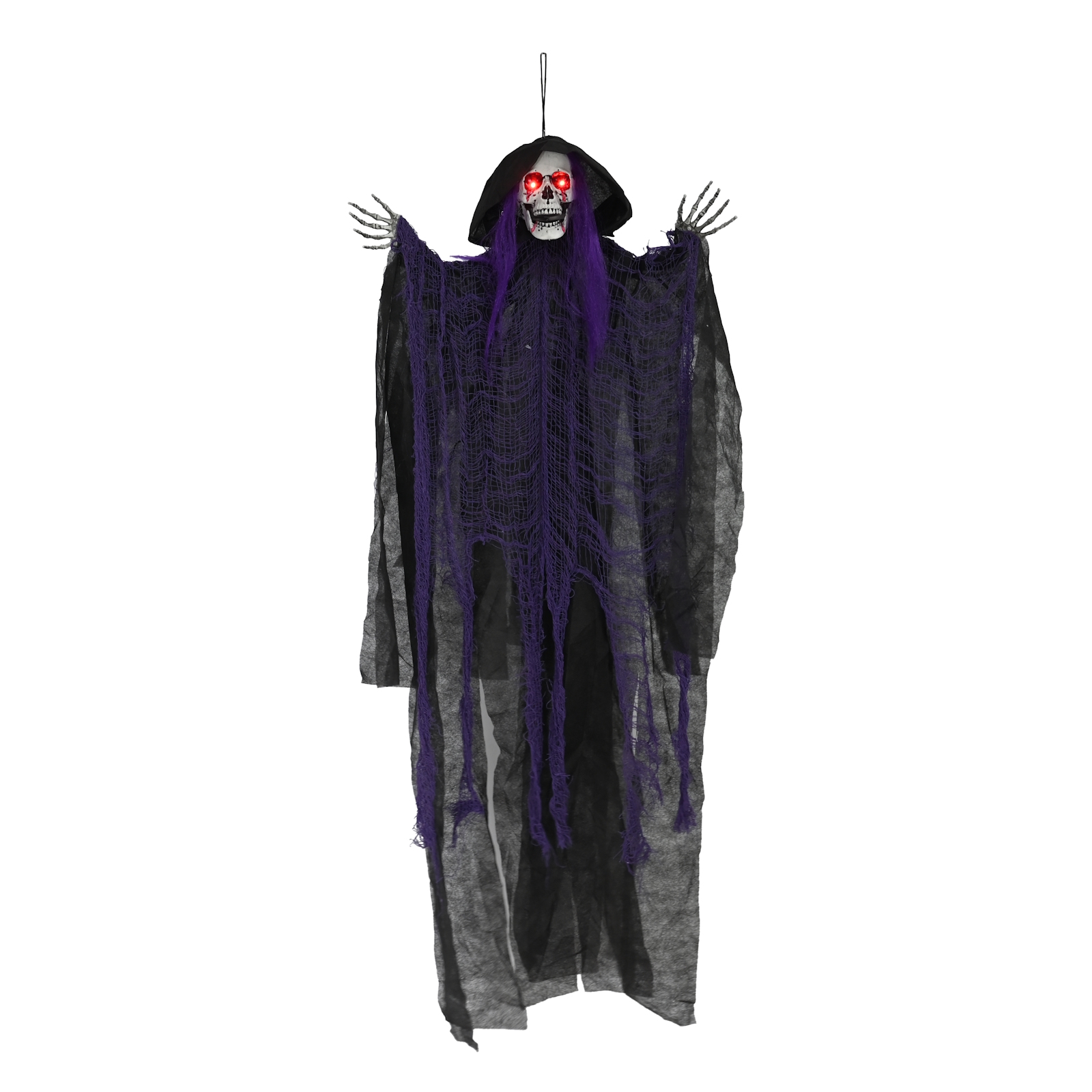 LED Light Up Grim Reaper Hanging Decoration 1.3m