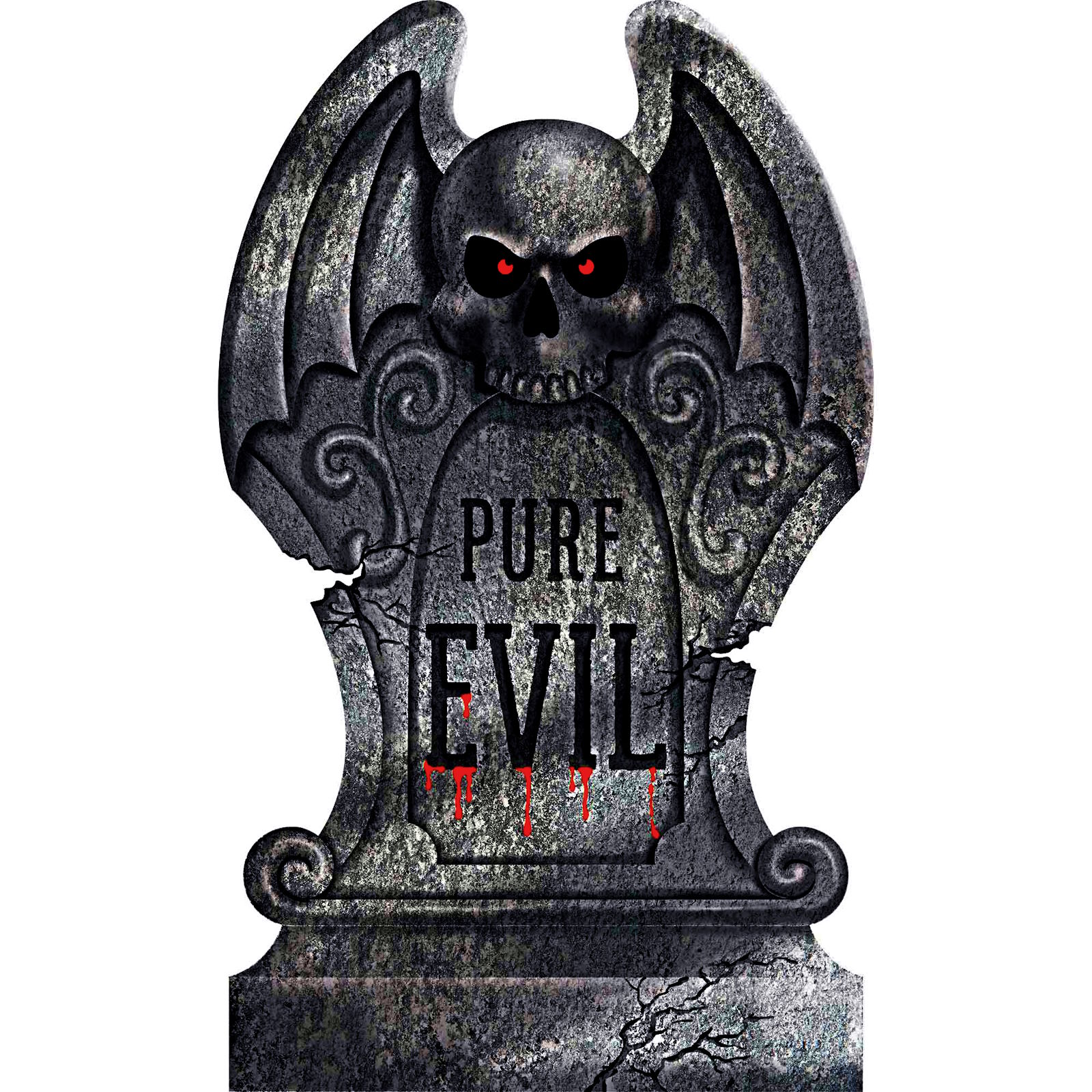 Pure Evil Tombstone Halloween Prop Yard Decoration