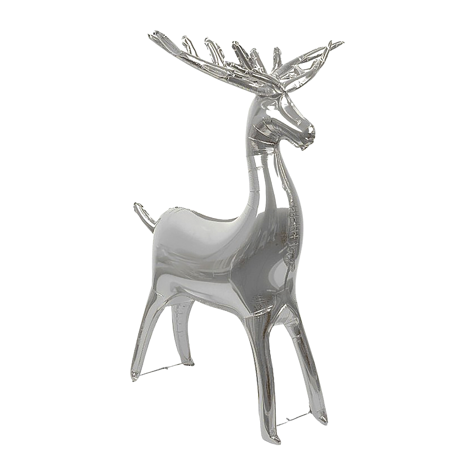 Silver Reindeer Standing Air Fill Foil Balloon 71cm