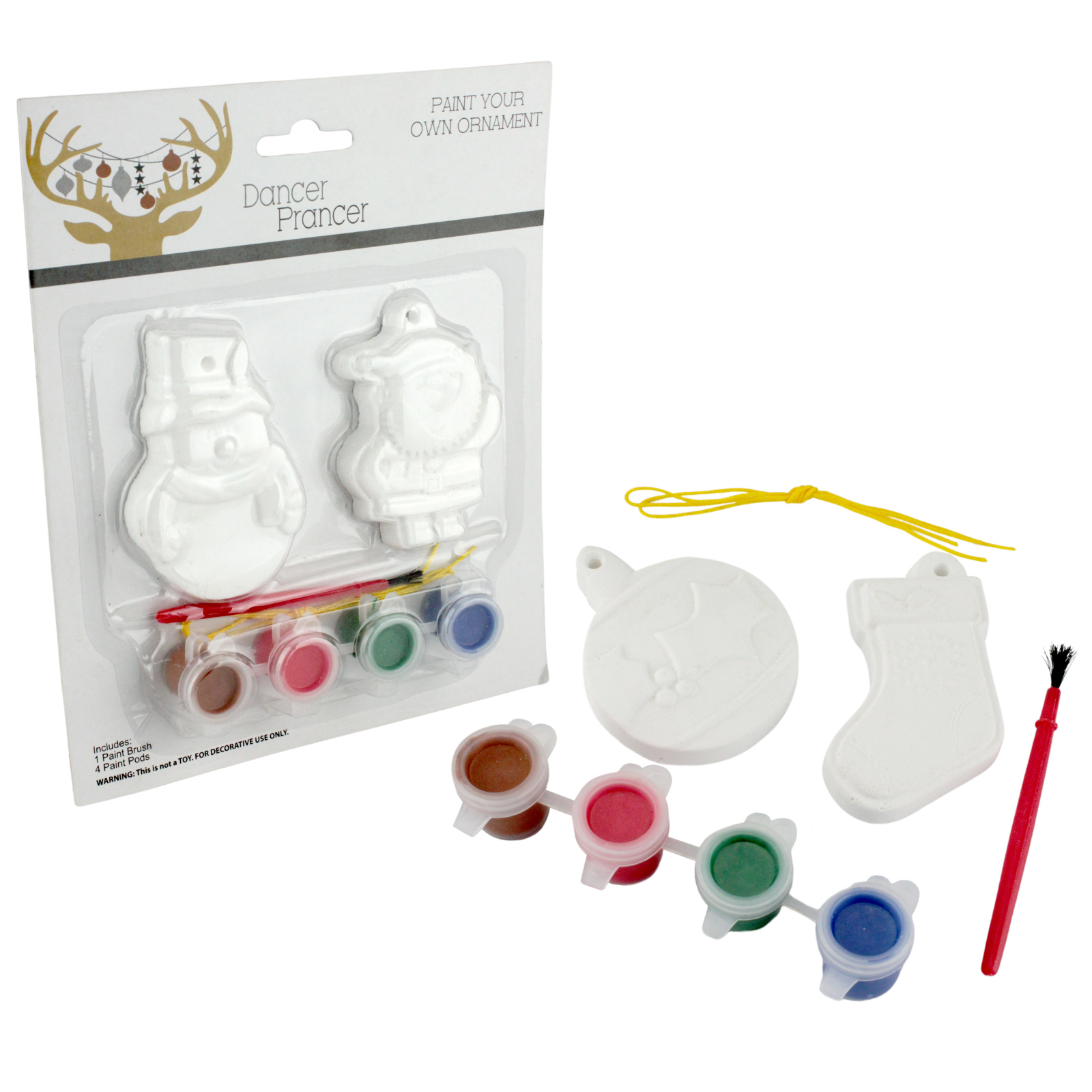 Paint Your Own Christmas Plaster Ornament Kit