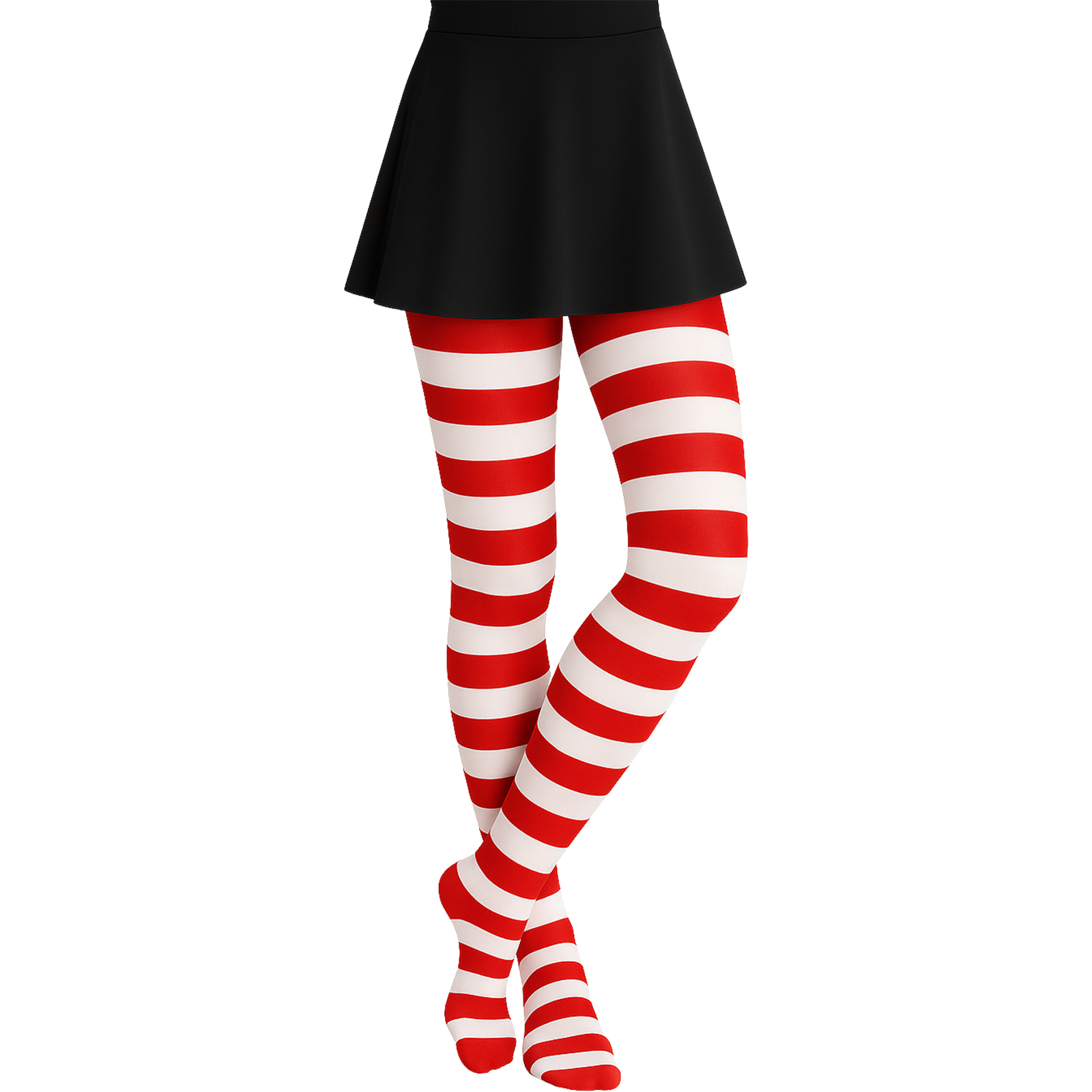 Striped Red and White Adult Stockings 