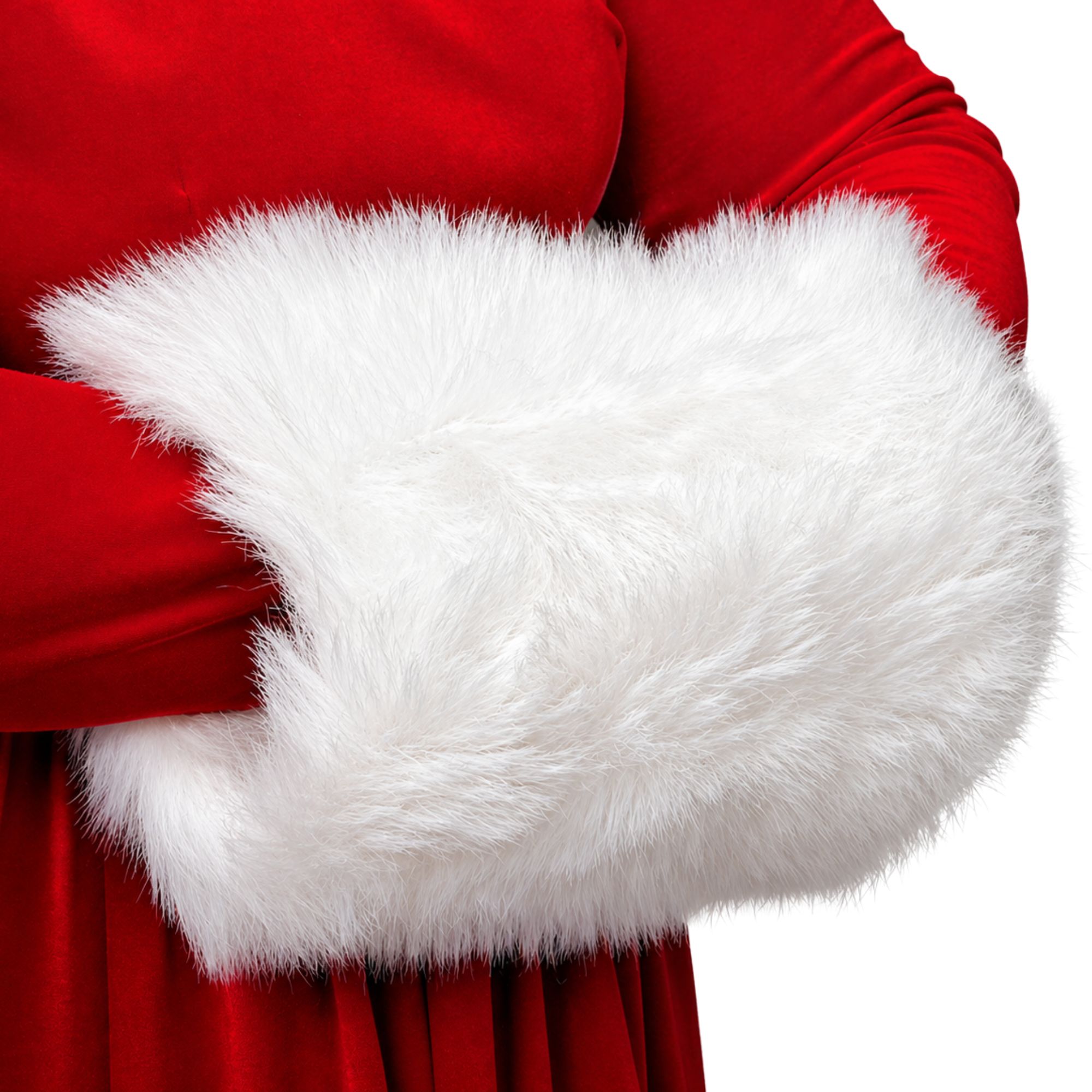 White Fluffy Faux Fur Christmas Cuffs