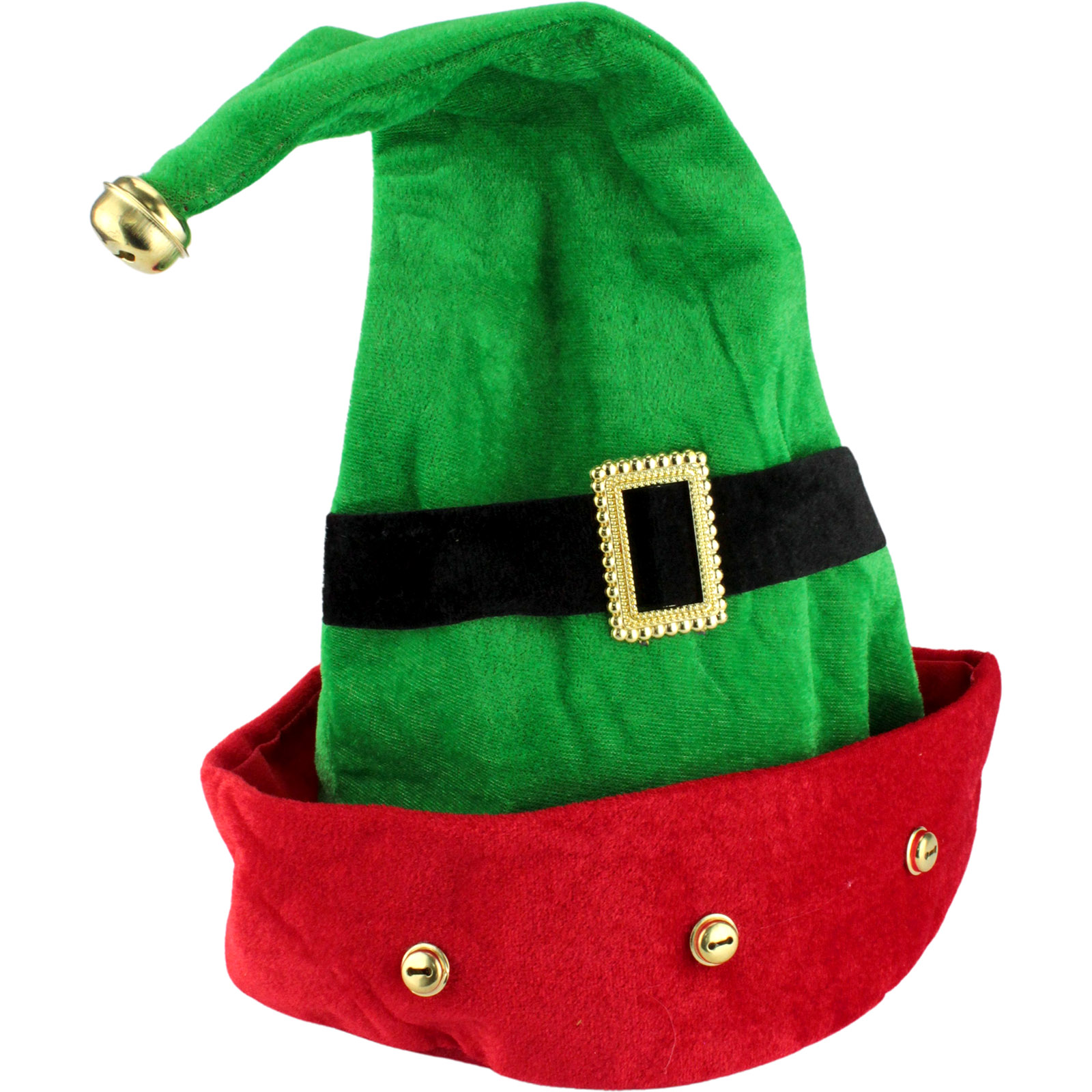 Red and Green Jingle Bells Elf Hat 