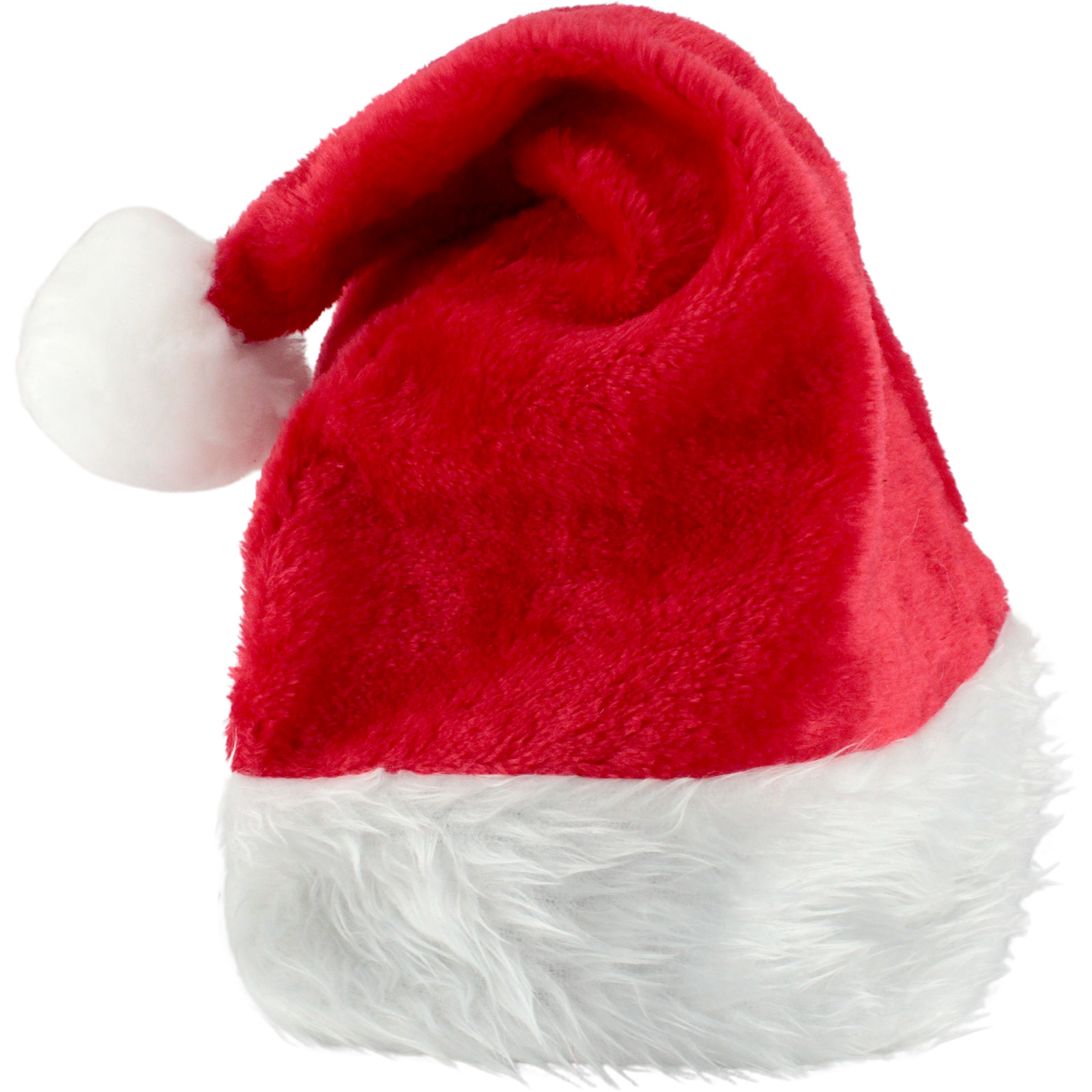 Adult Red and White Fluffy Santa Hat 