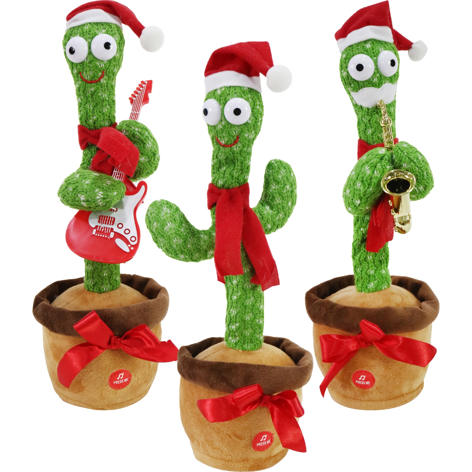 Musical Christmas Cactus 40cm Assorted 