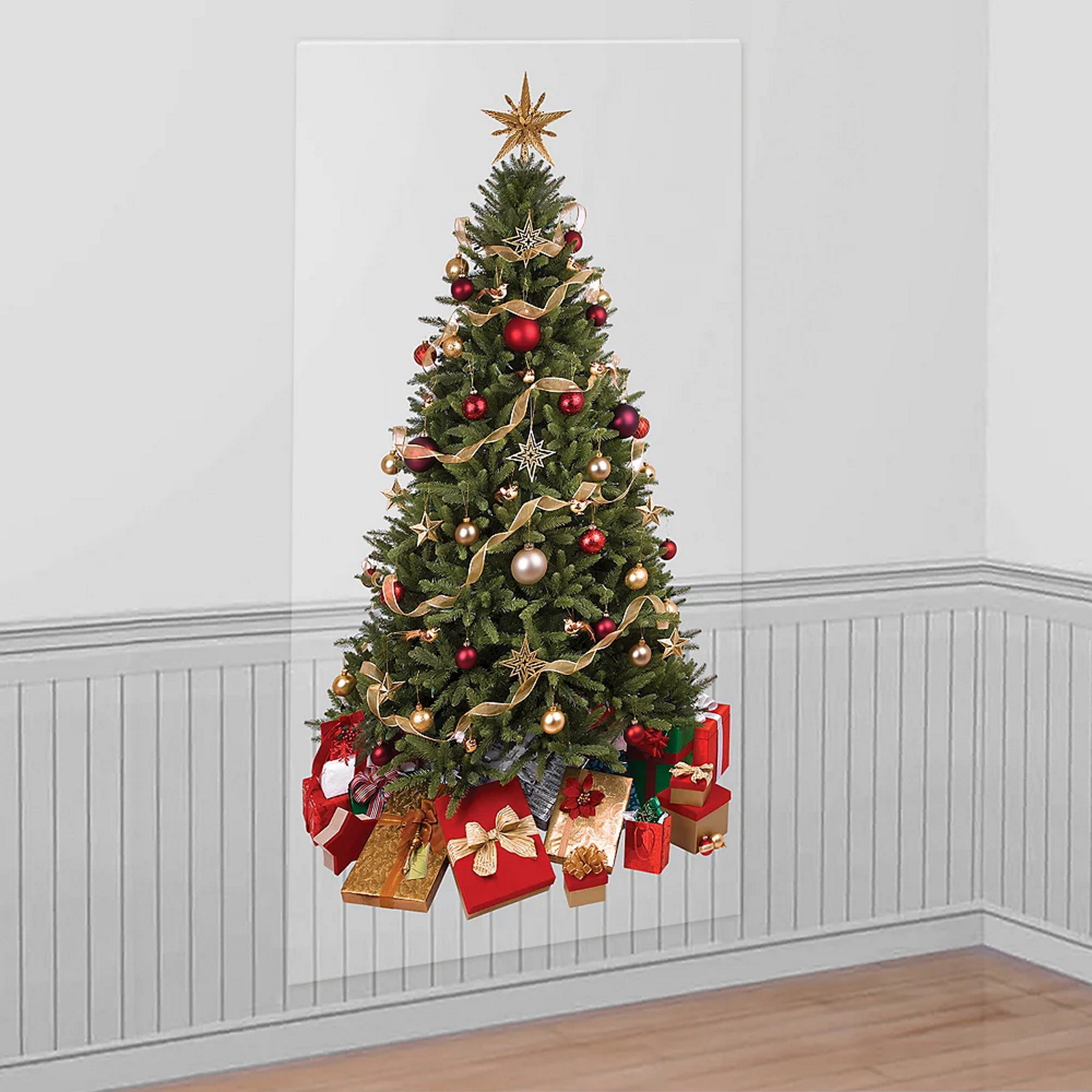 Christmas Tree Scene Setter Wall Decoration