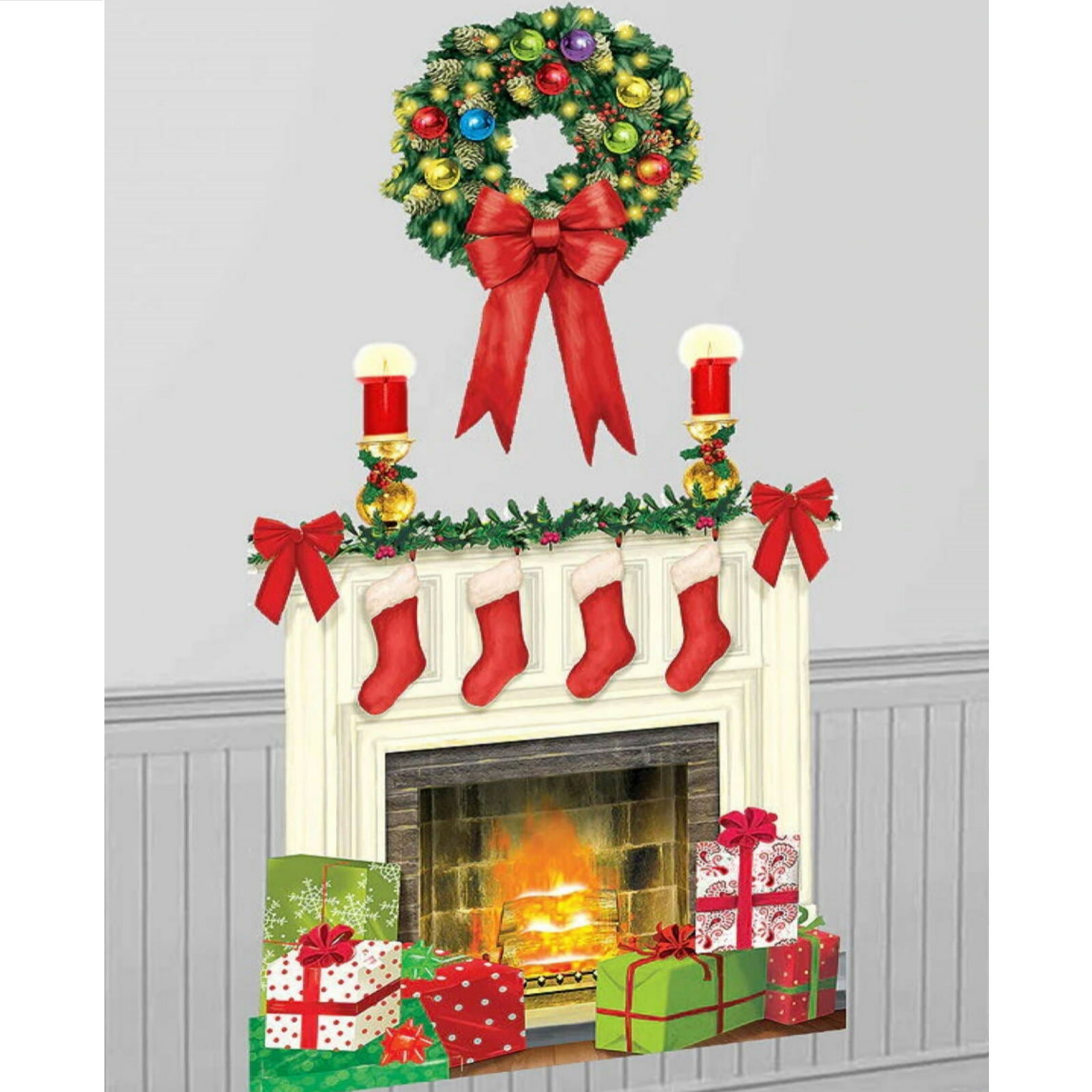 Holiday Hearth Christmas Wall Decorating Kit
