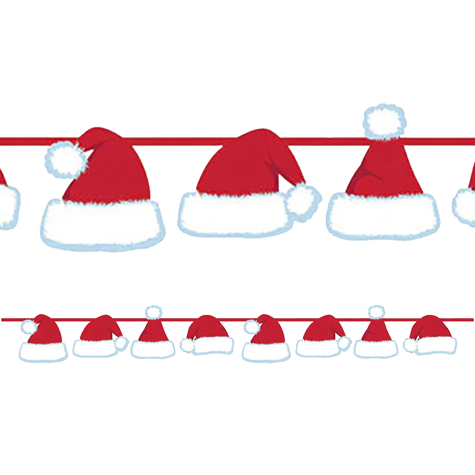 Santa Hat Ribbon Banner