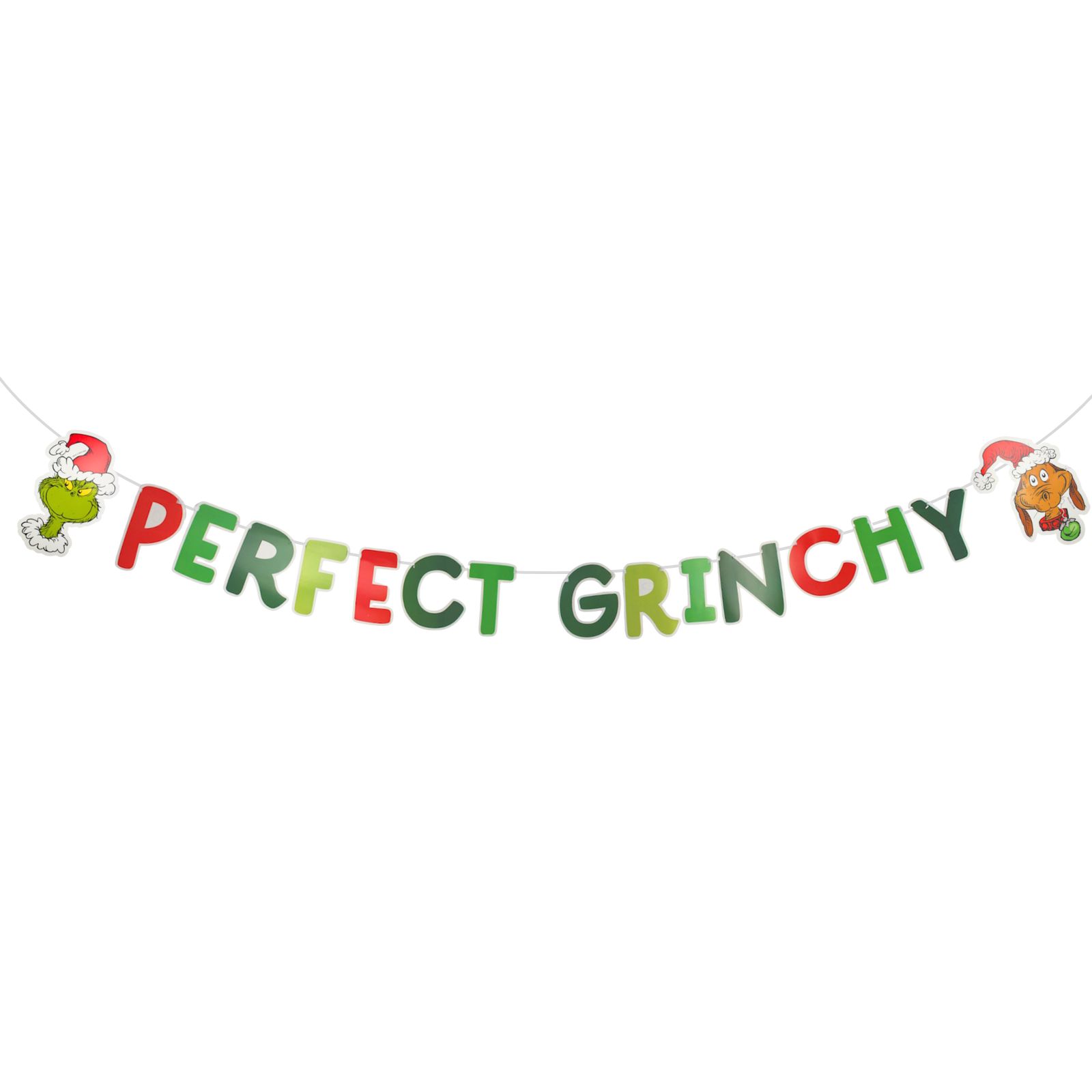 Dr Seuss The Grinch Perfectly Grinchy Christmas Letter Banner 2.4m
