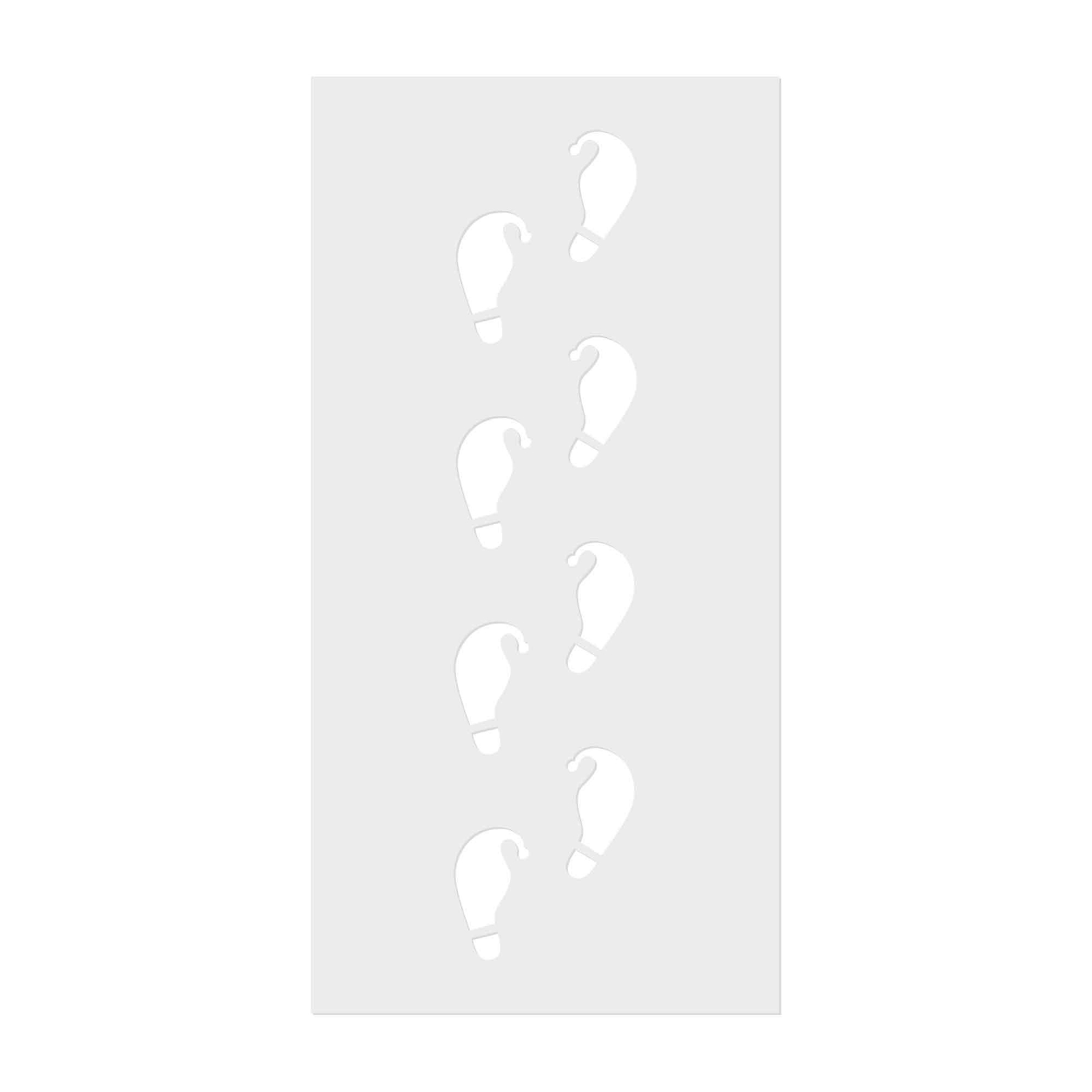 Santa Friends Elf Footprint Stencil