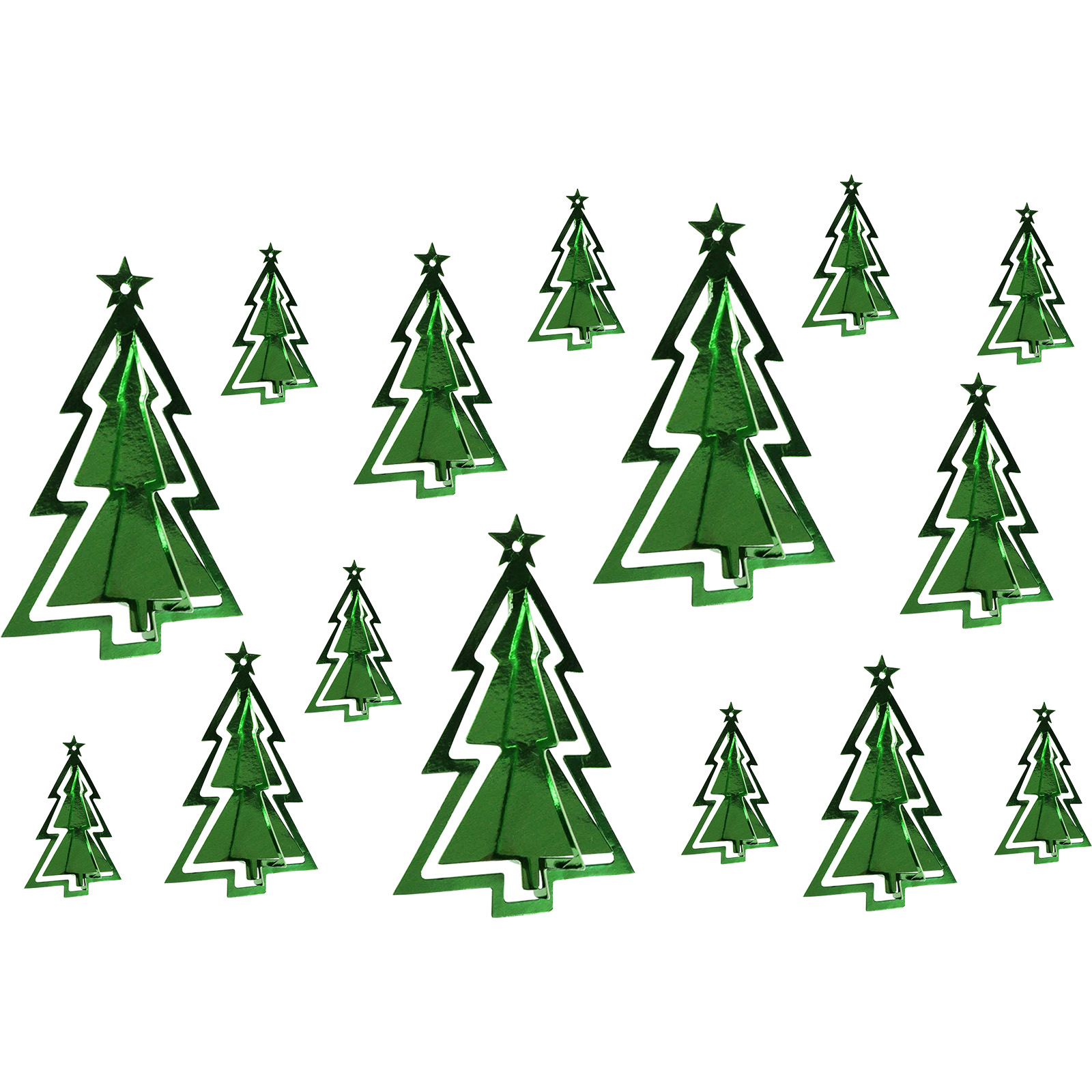 3D Christmas Tree Hanging Decorations (Pack of 15)  