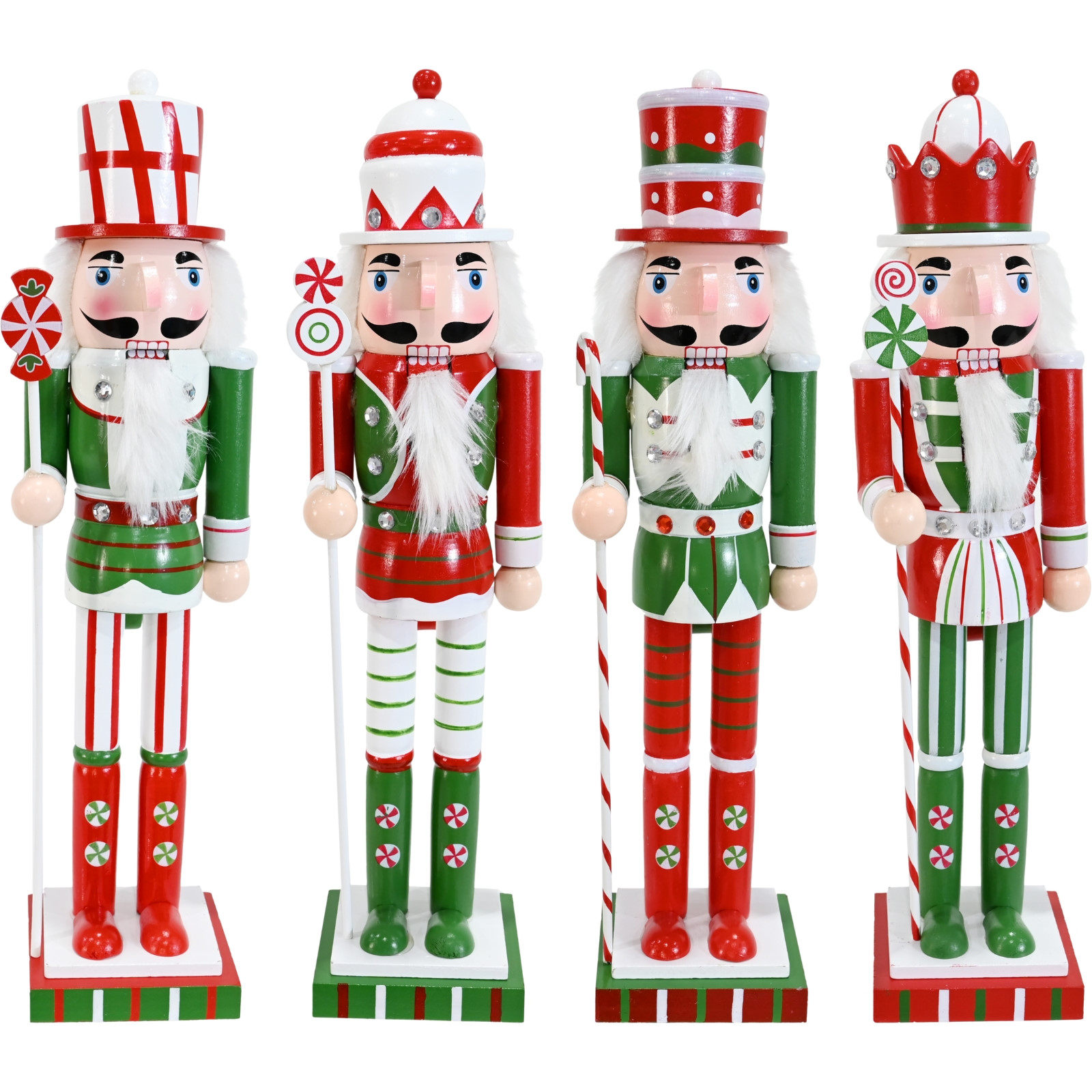 Peppermint Candy Wooden Nutcracker 38cm (1 Only) 