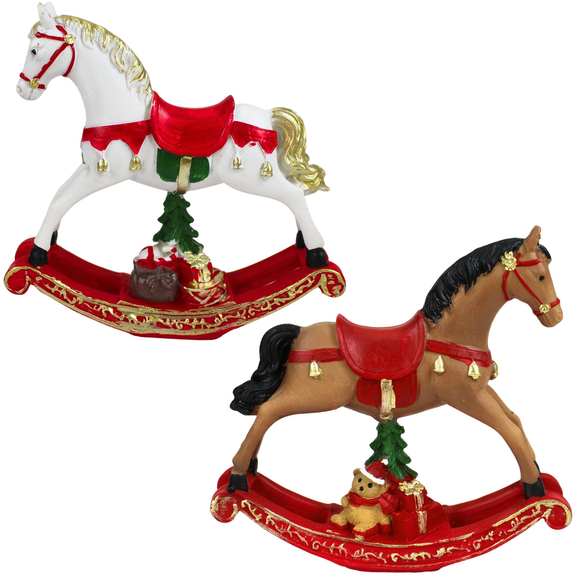 Christmas Rocking Horse Decoration Assorted
