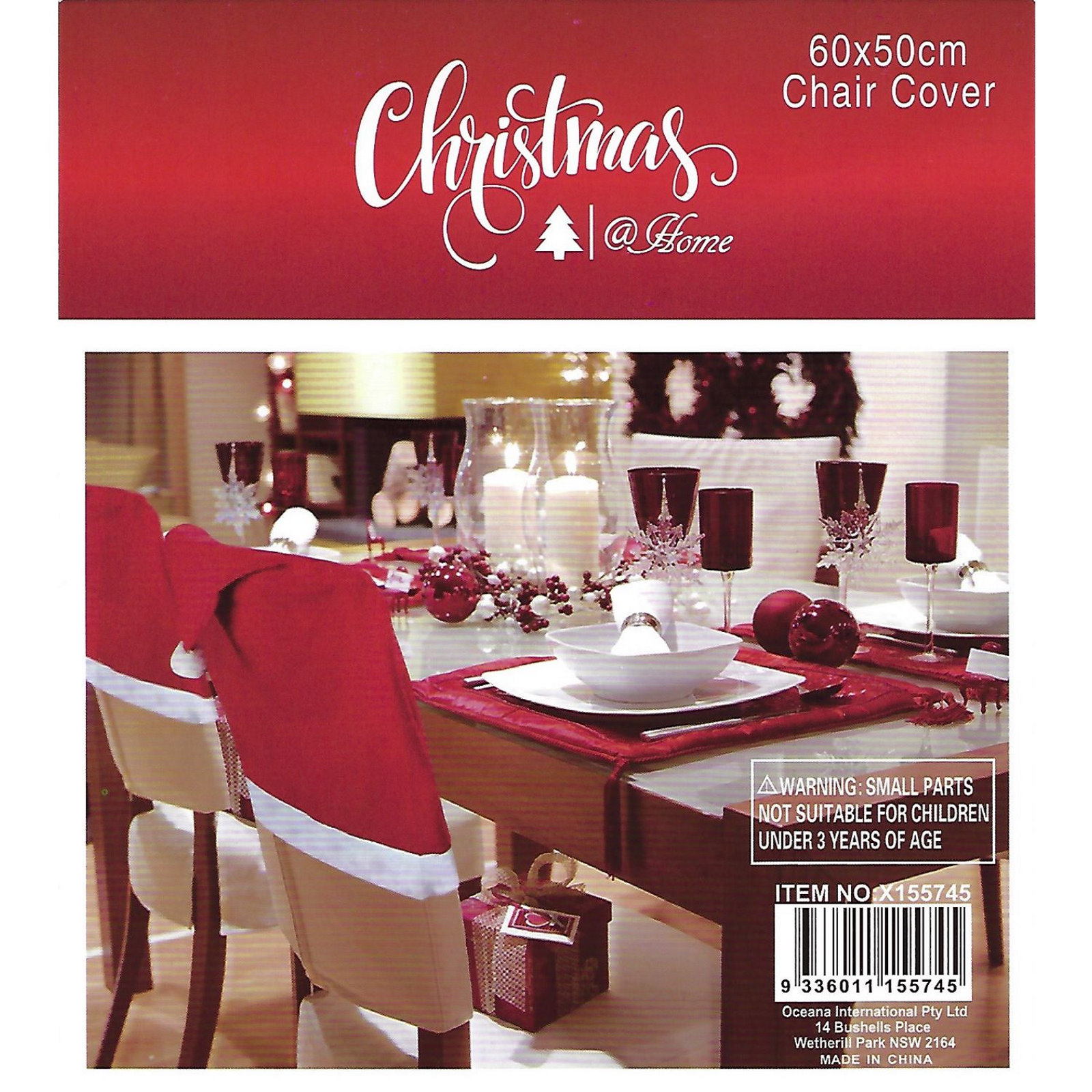 Santa Hat Christmas Chair Cover