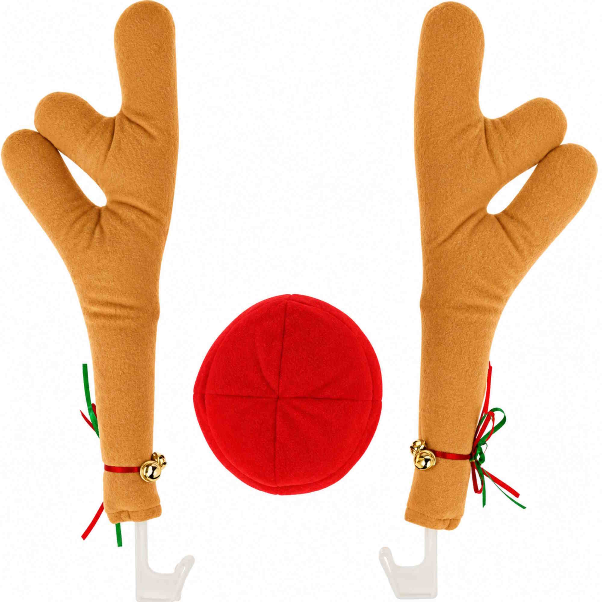 3pc Car Reindeer Antlers & Nose Set
