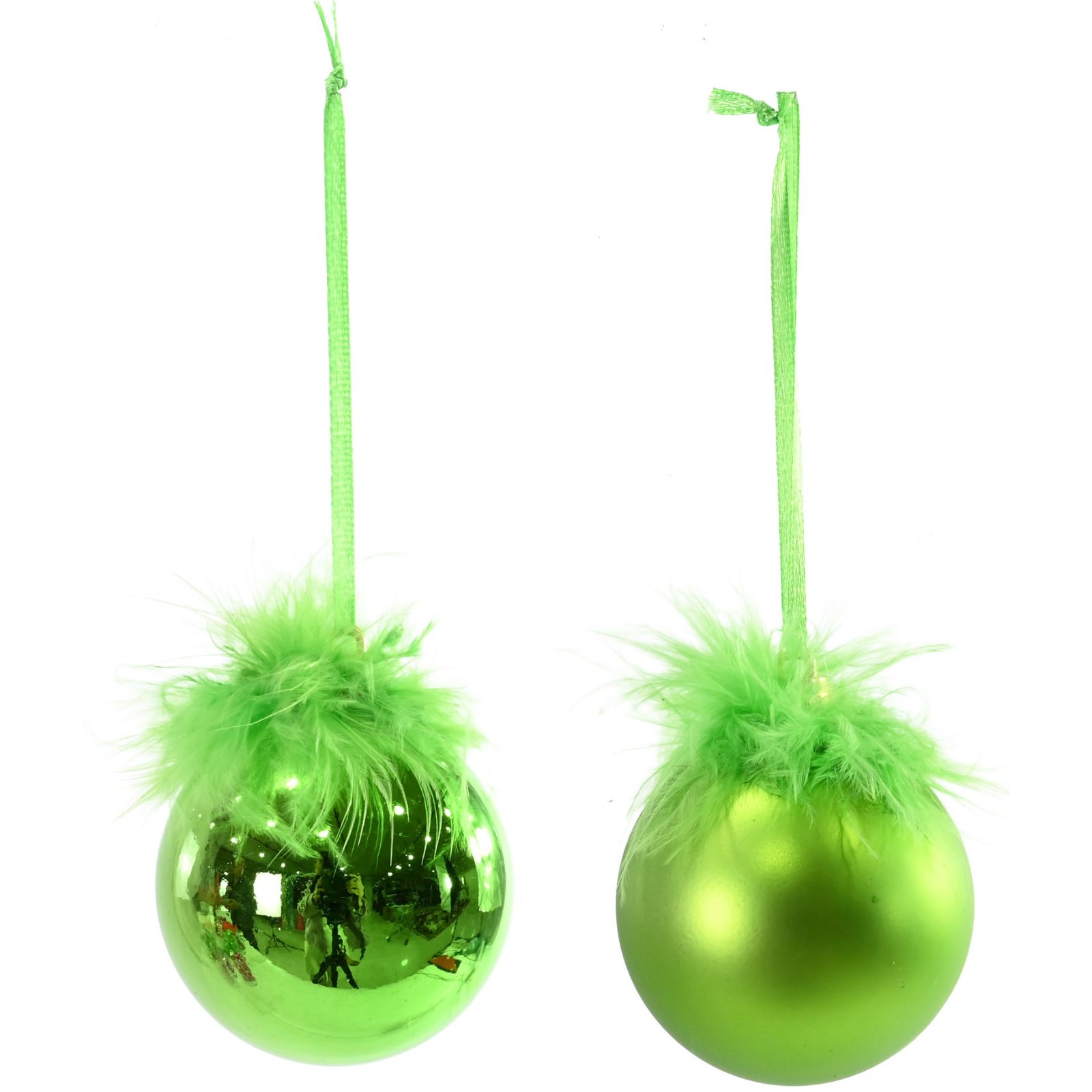 Mean Green Christmas Tree Baubles (Pack of 8)