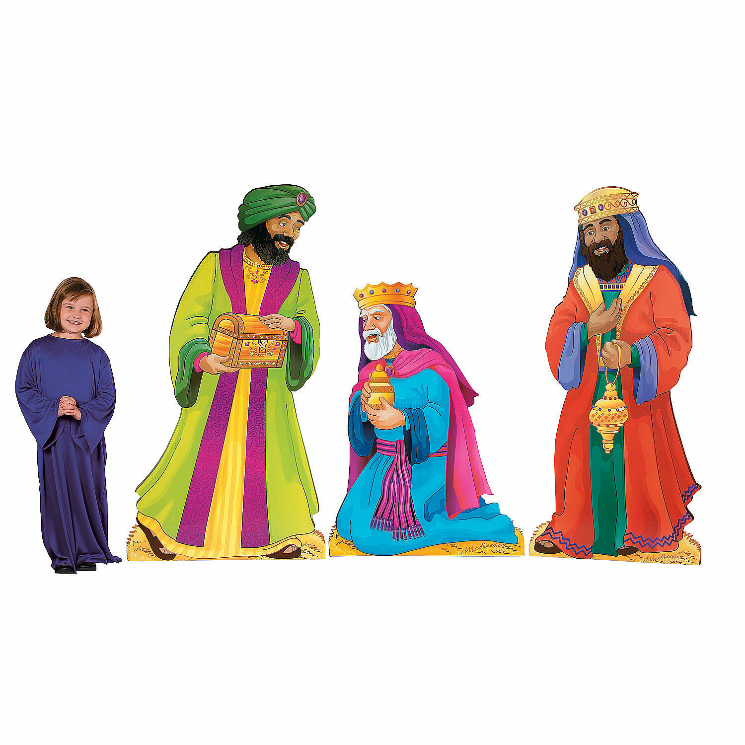 Three Wise Men Stand Up Decorations *DAMAGED*