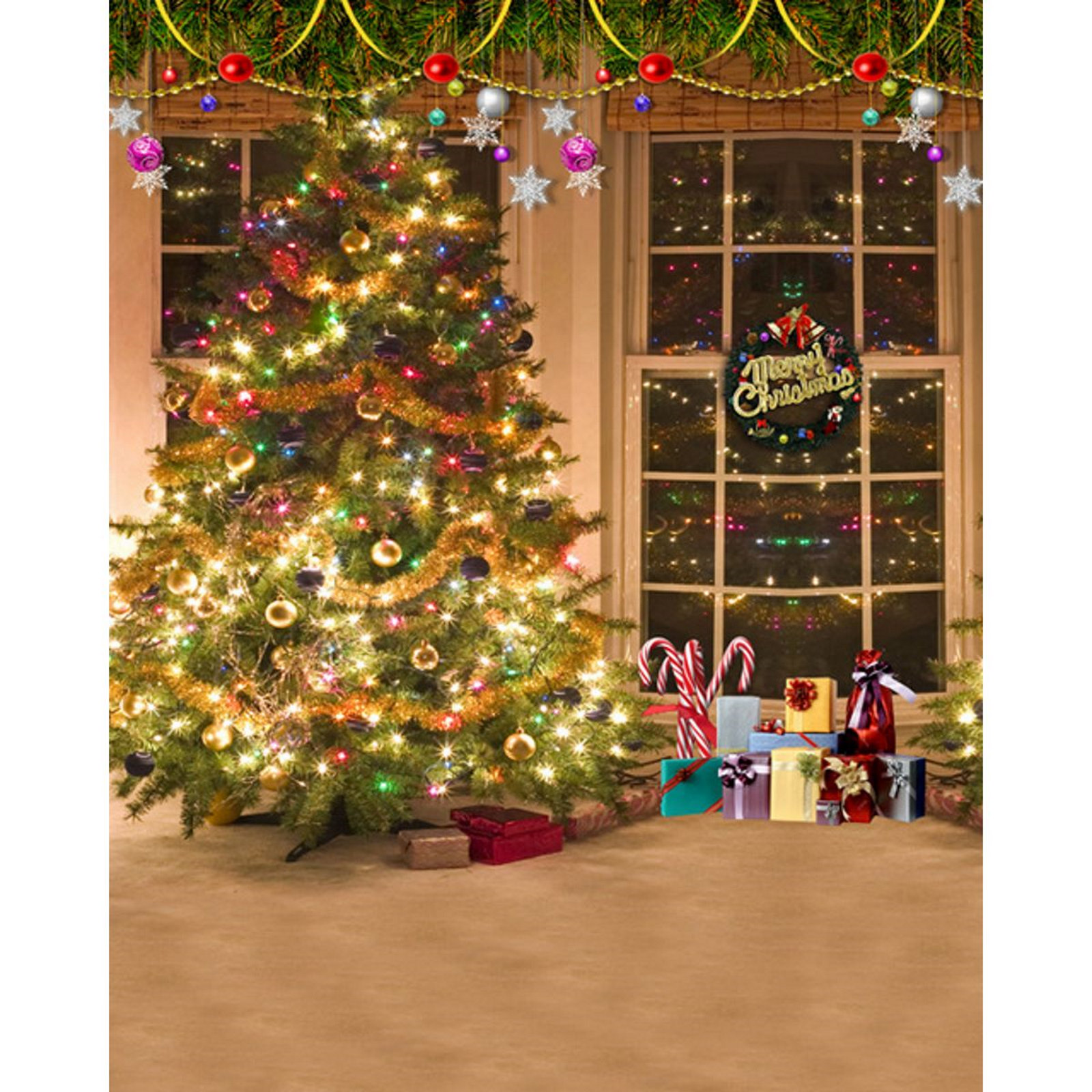 Christmas Tree Large Fabric Wall Backdrop