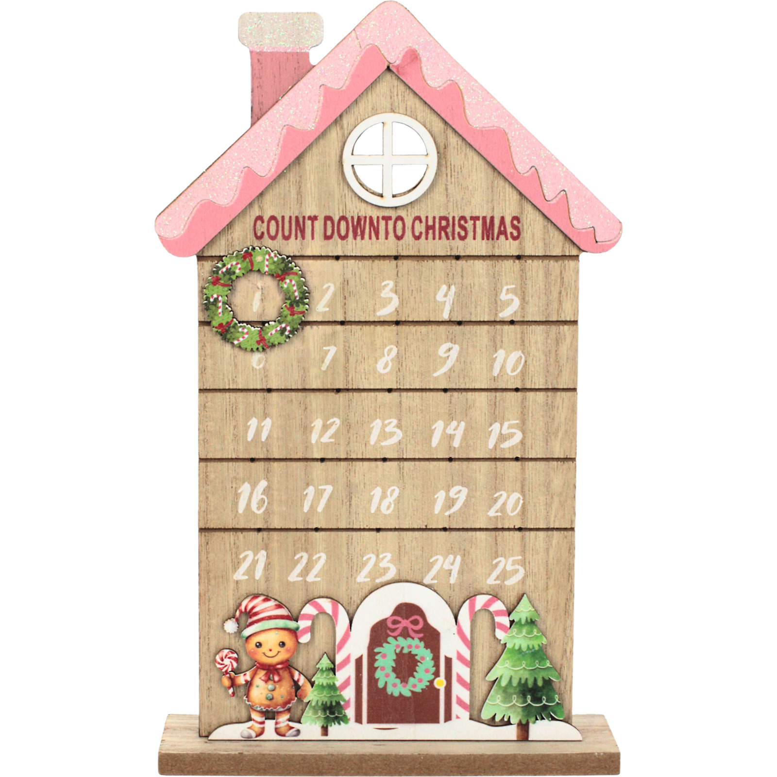 Wooden Candy House Calendar Sign