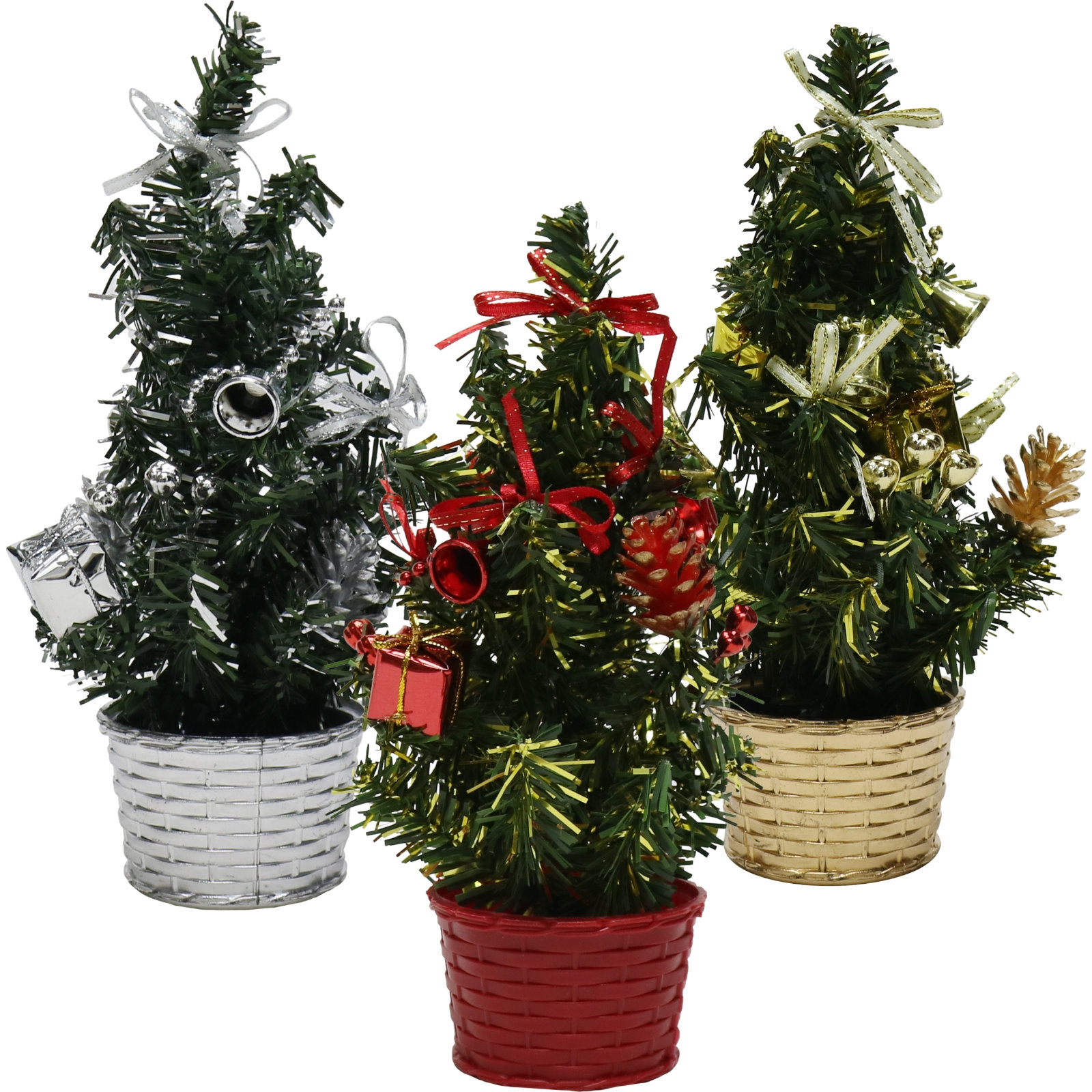 Artificial Mini Decorated Christmas Tree 22cm (1 Only)