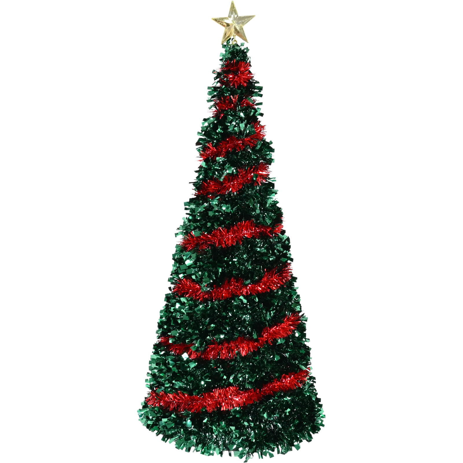 Tinsel Tabletop Christmas Tree With Star Topper 50cm