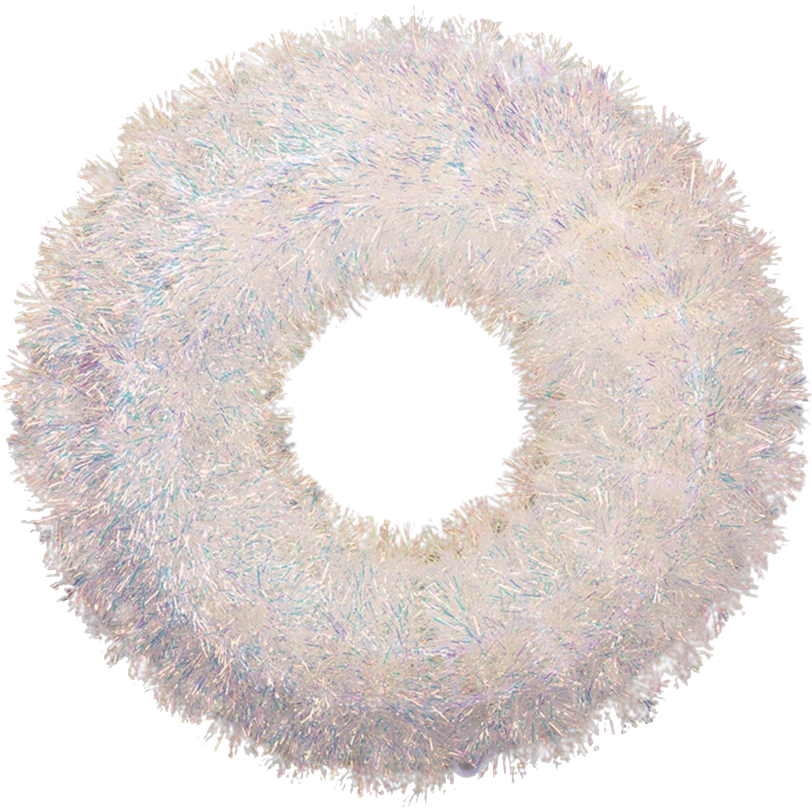 Christmas Jumbo Tinsel Wreath Iridescent