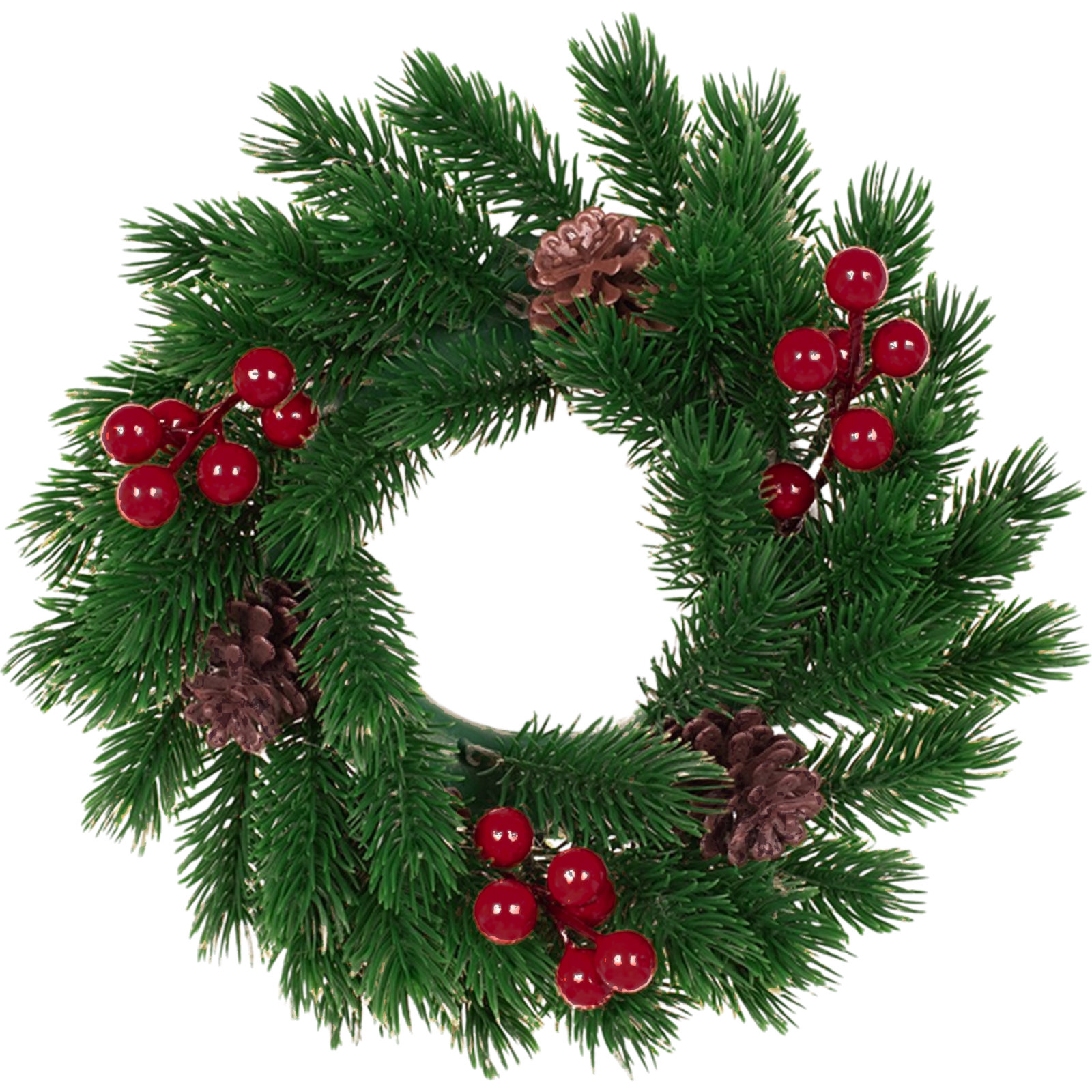 Pine and Berry Christmas Wreath 25cm