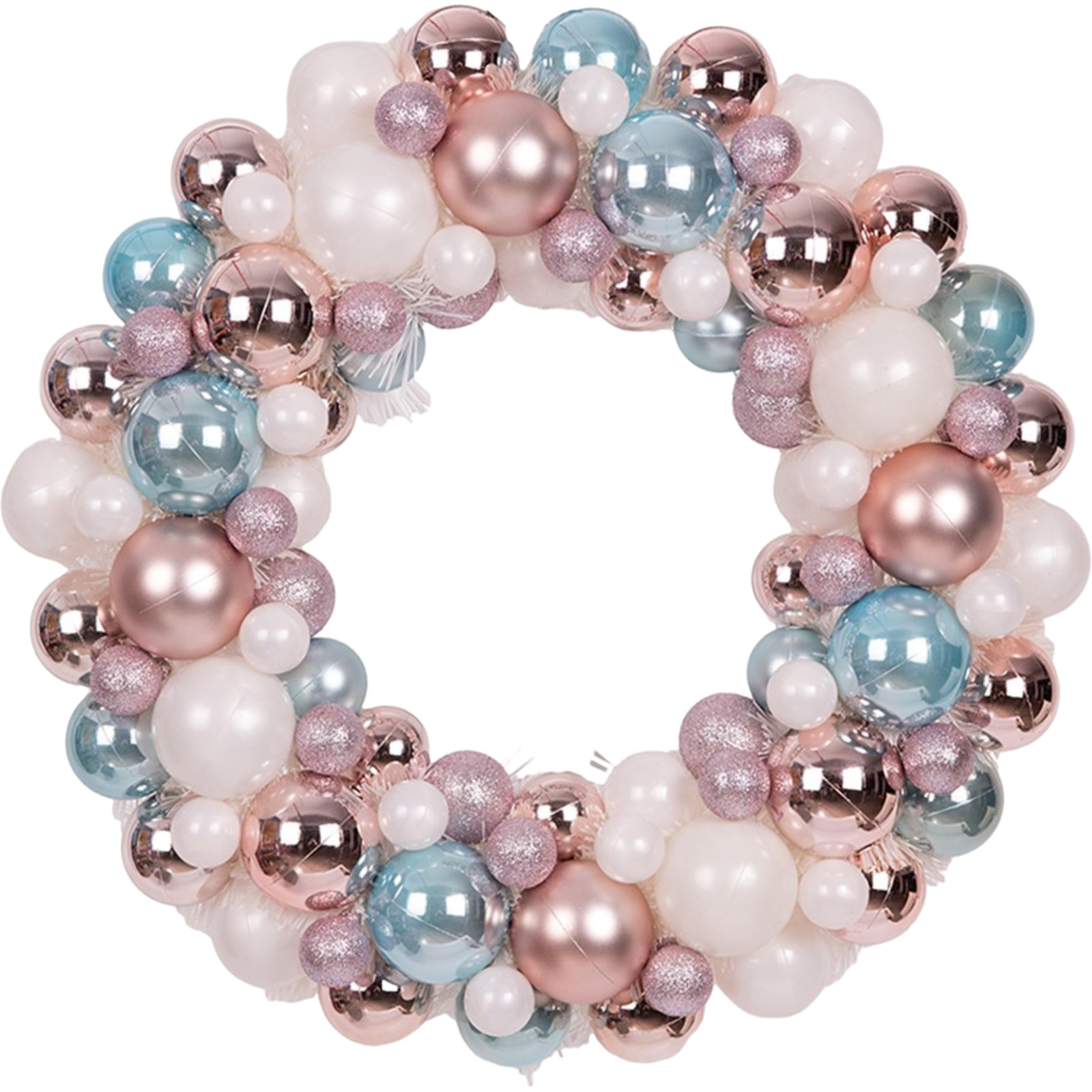 Pastel Bauble Christmas Wreath