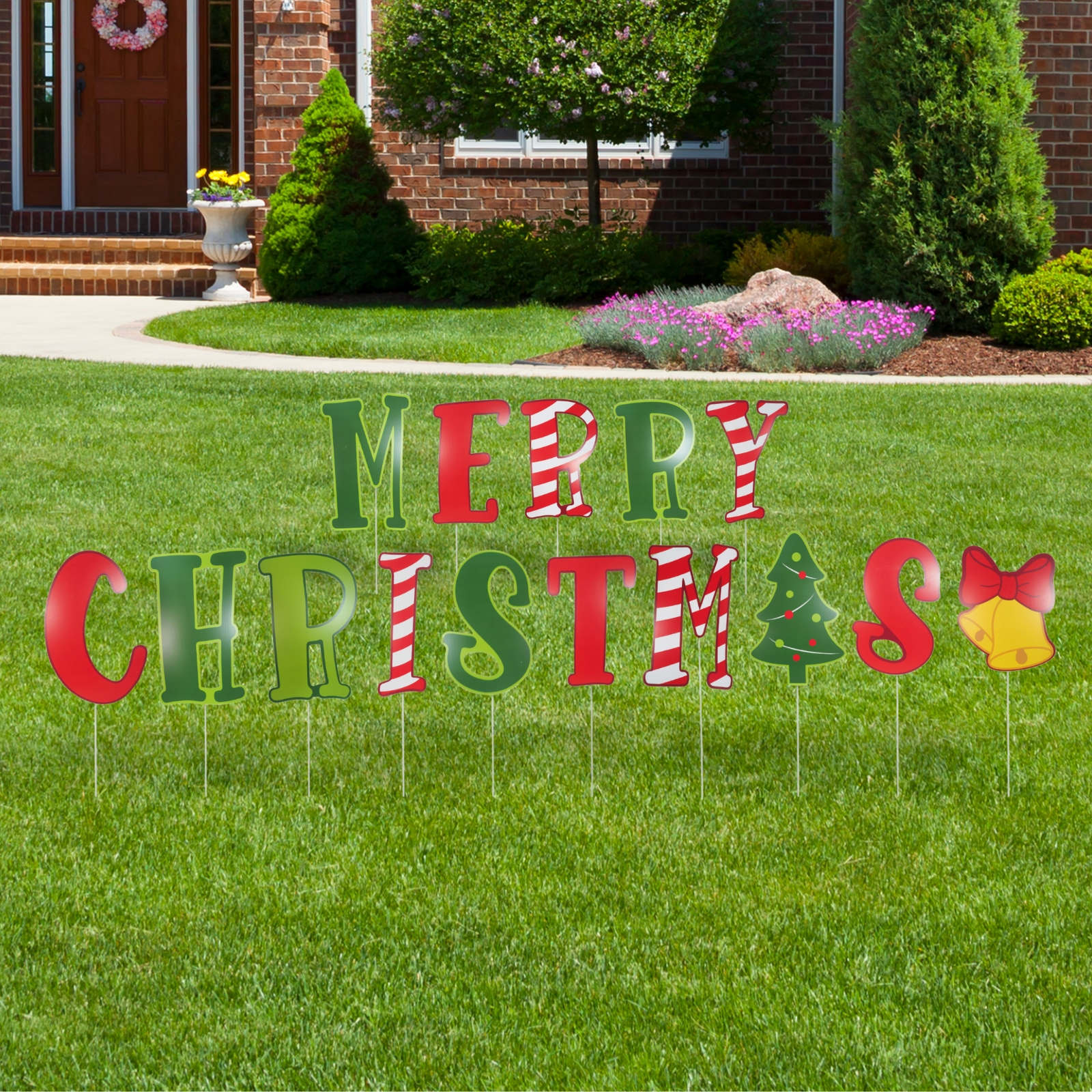 Merry Christmas Corflute Yard Signs (15 Pieces) 