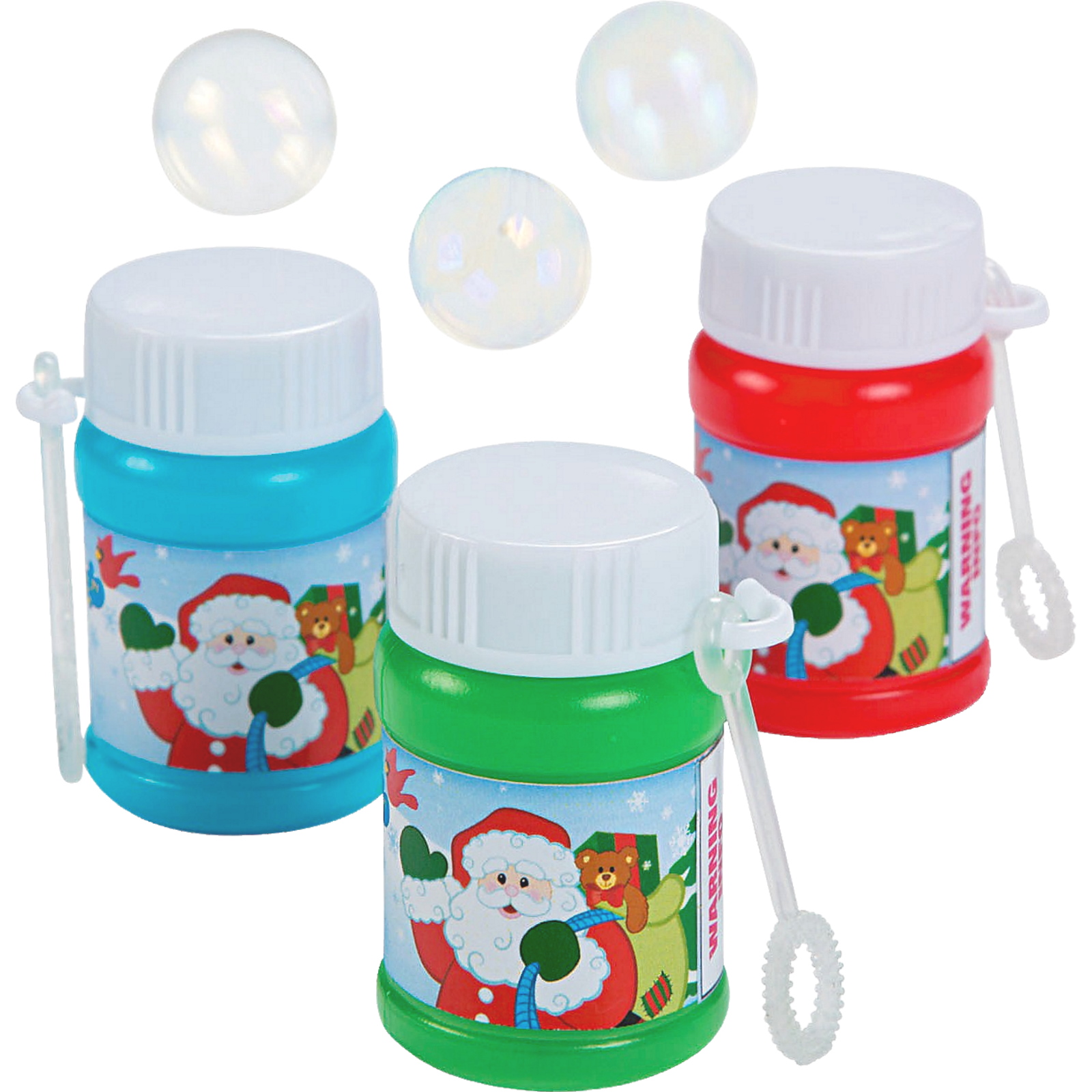 Christmas Holiday Bubble Bottles (Pack of 24)