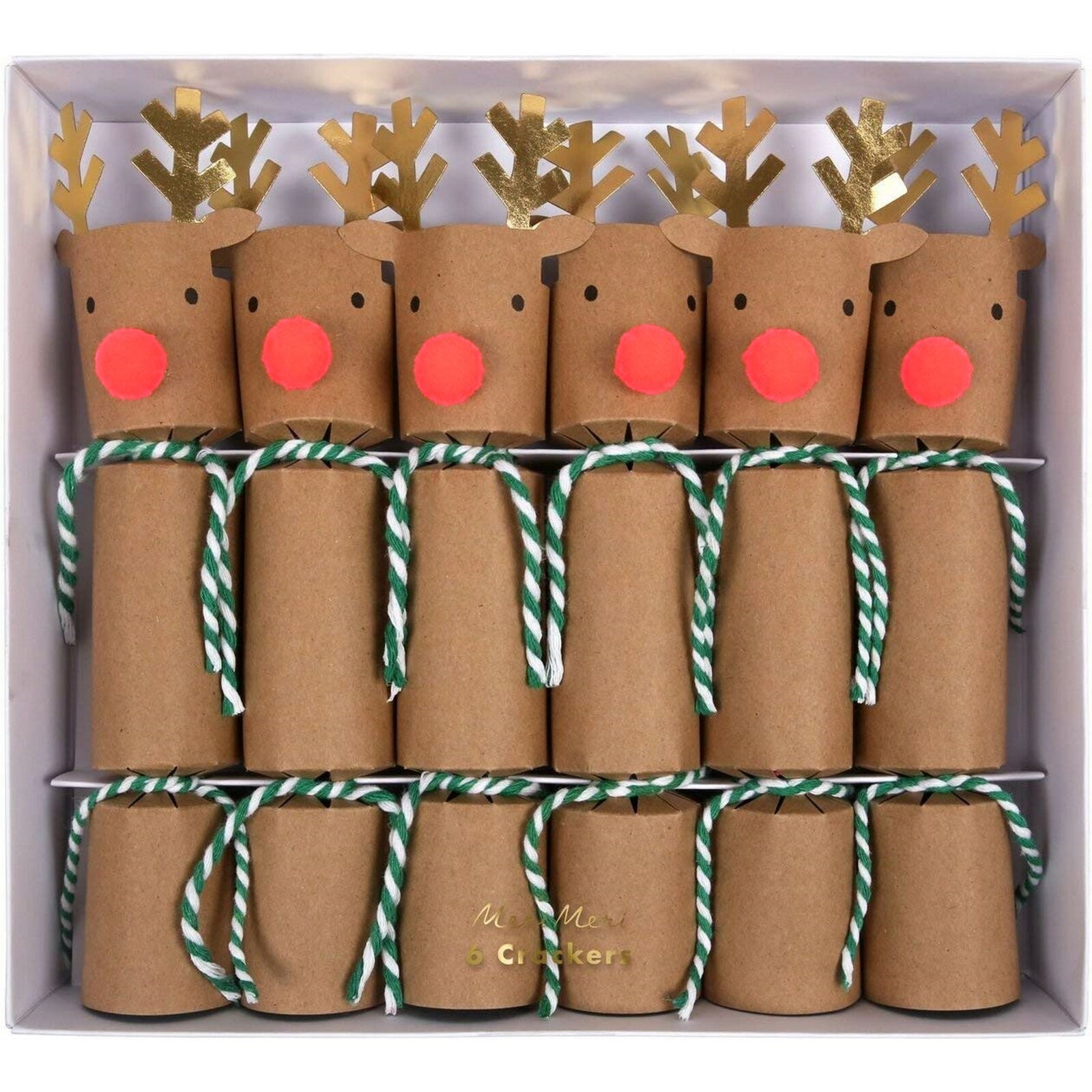 Meri Meri Small Reindeer Bon Bon Crackers (Pack of 6)