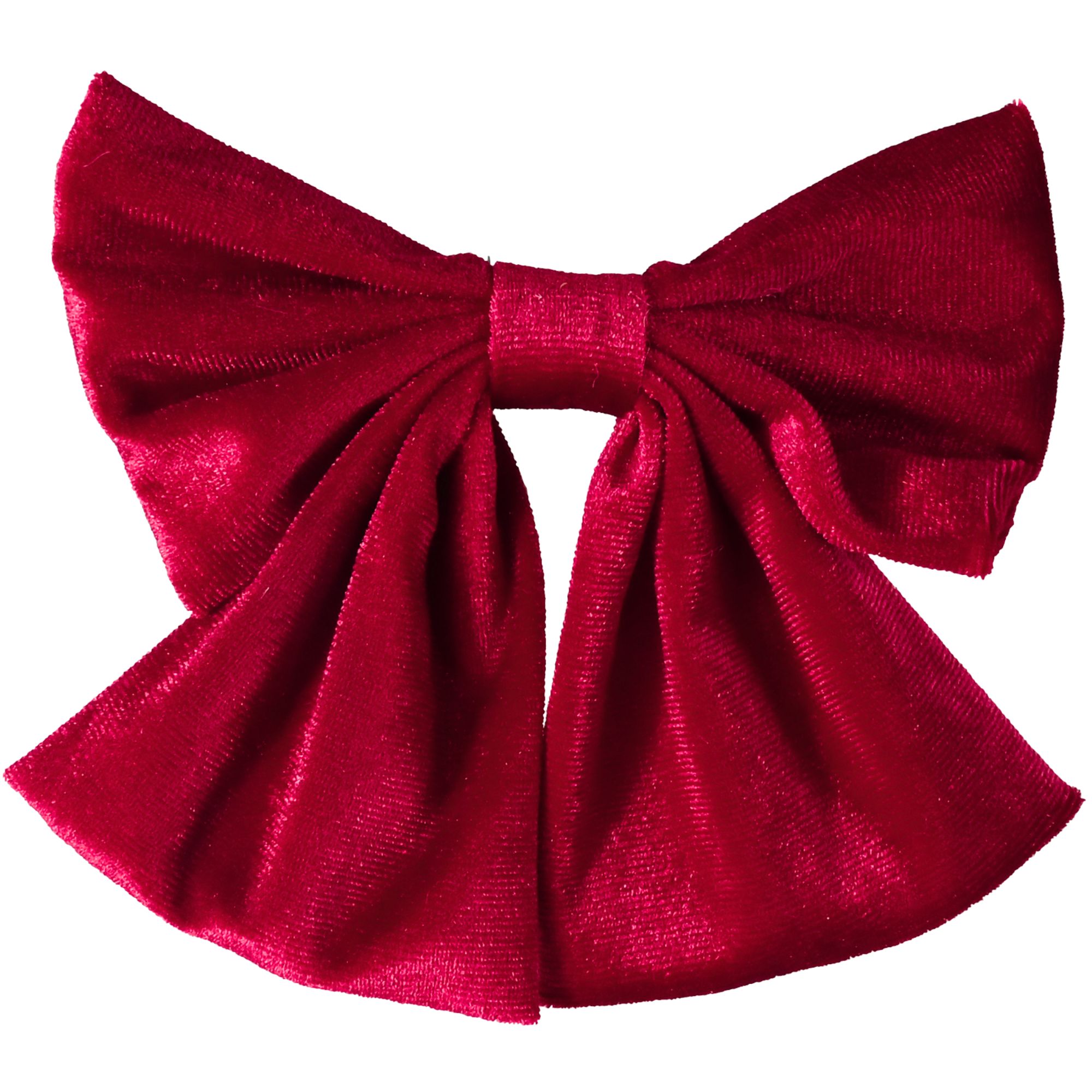 Red Velveteen Bow Hair Clip