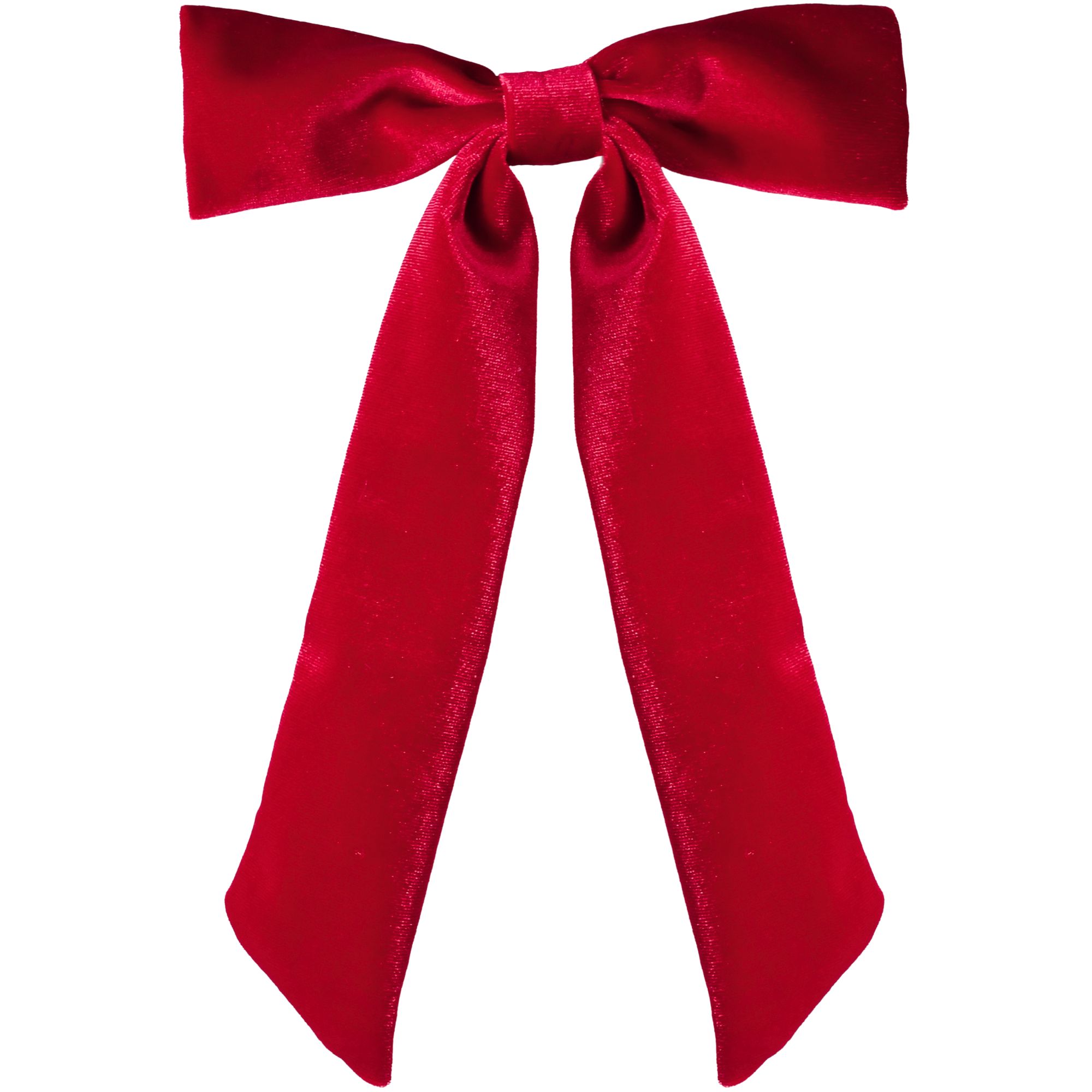 Red Long Bow Hair Clip