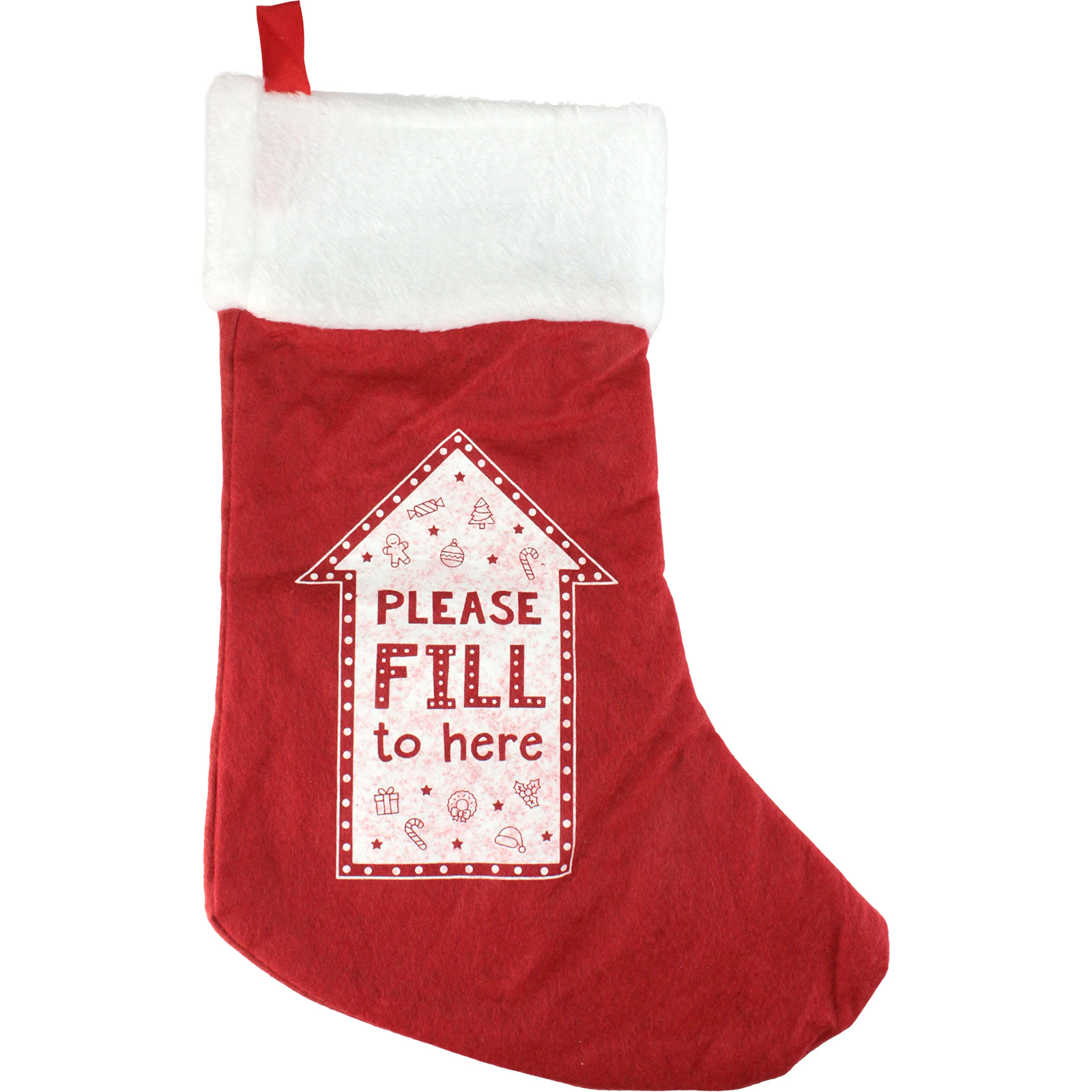 Please Fill To Here Christmas Stocking
