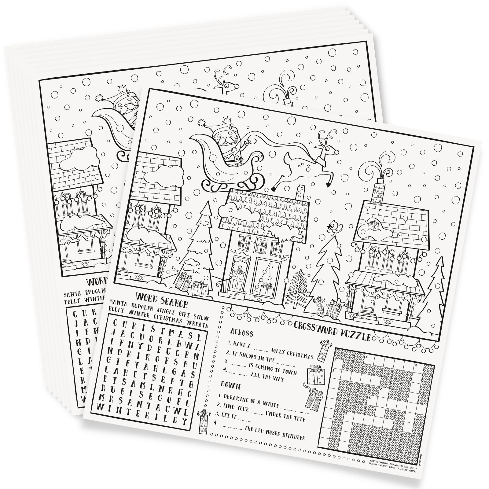 Christmas Activity Placemats (Pack of 8) 