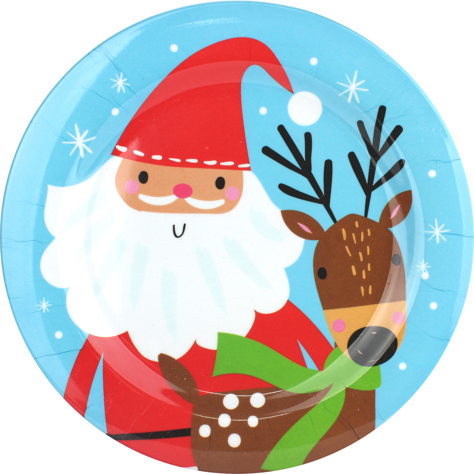 Christmas Woodland Characters Melamine Round Serving Plate
