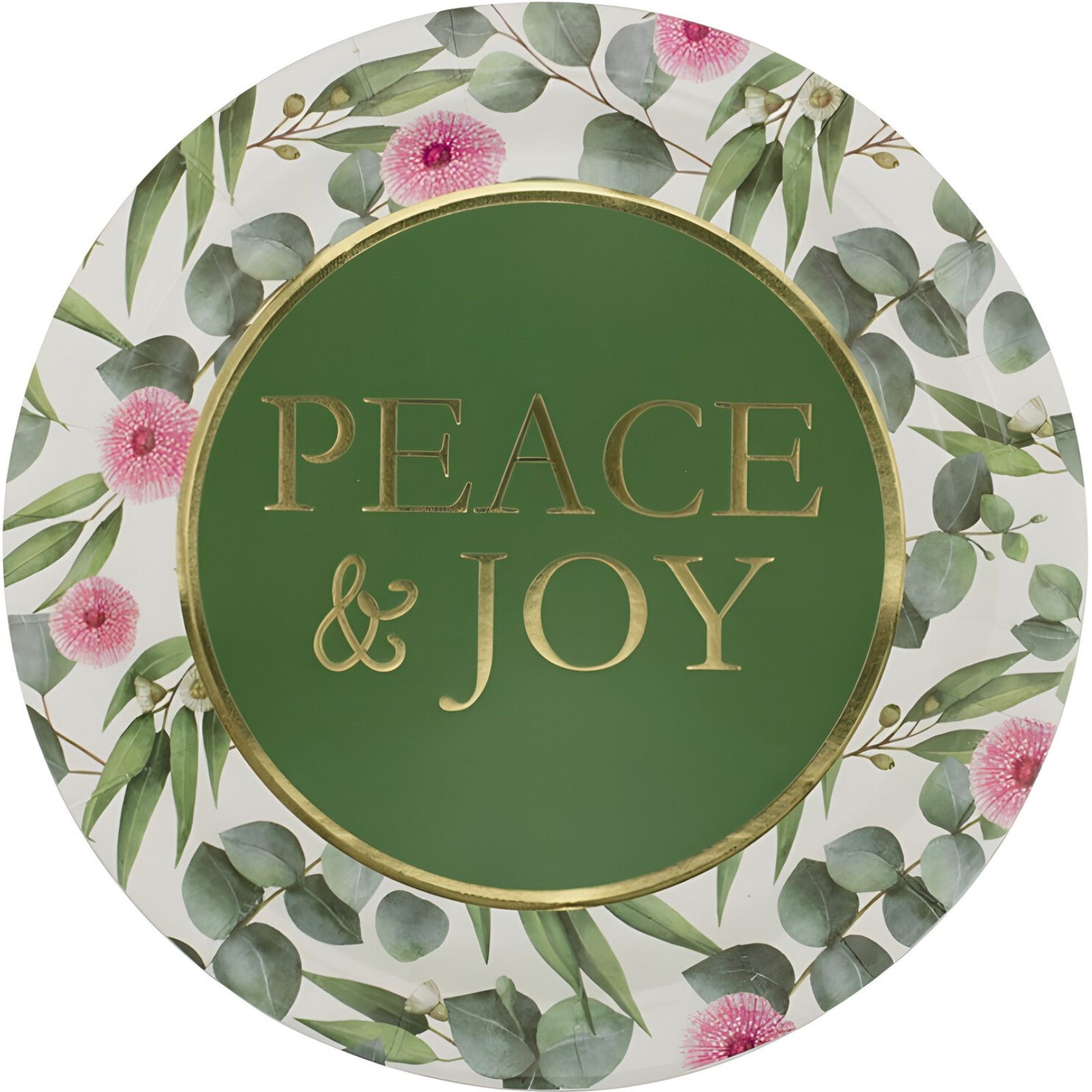 Australian Botanical Christmas Large Paper Plates (Pack of 20)