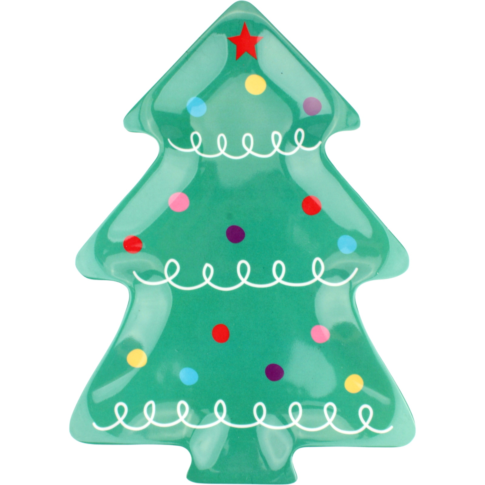 Plastic Christmas Tree Platter 32cm
