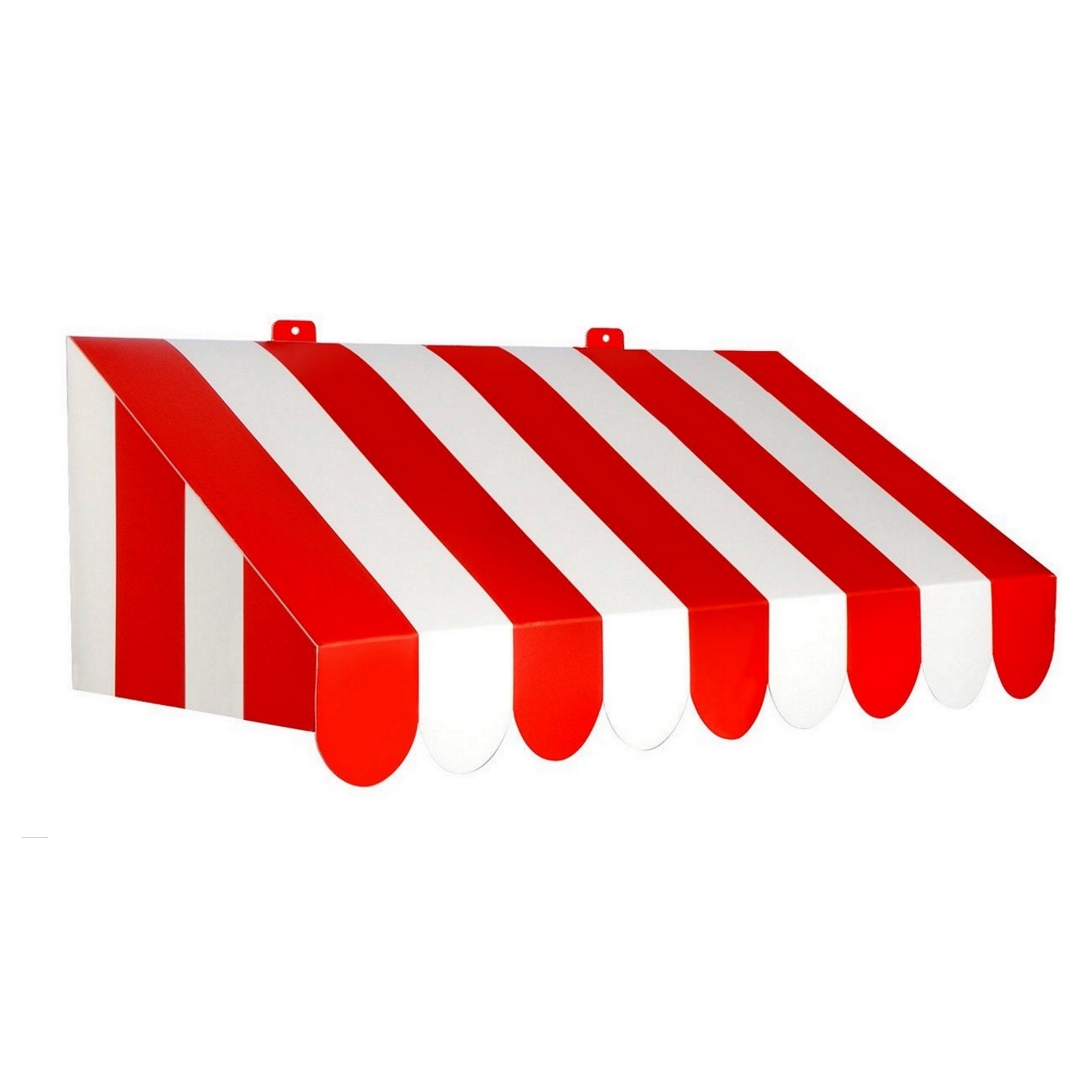 3D Red and White Awning Wall Decoration 