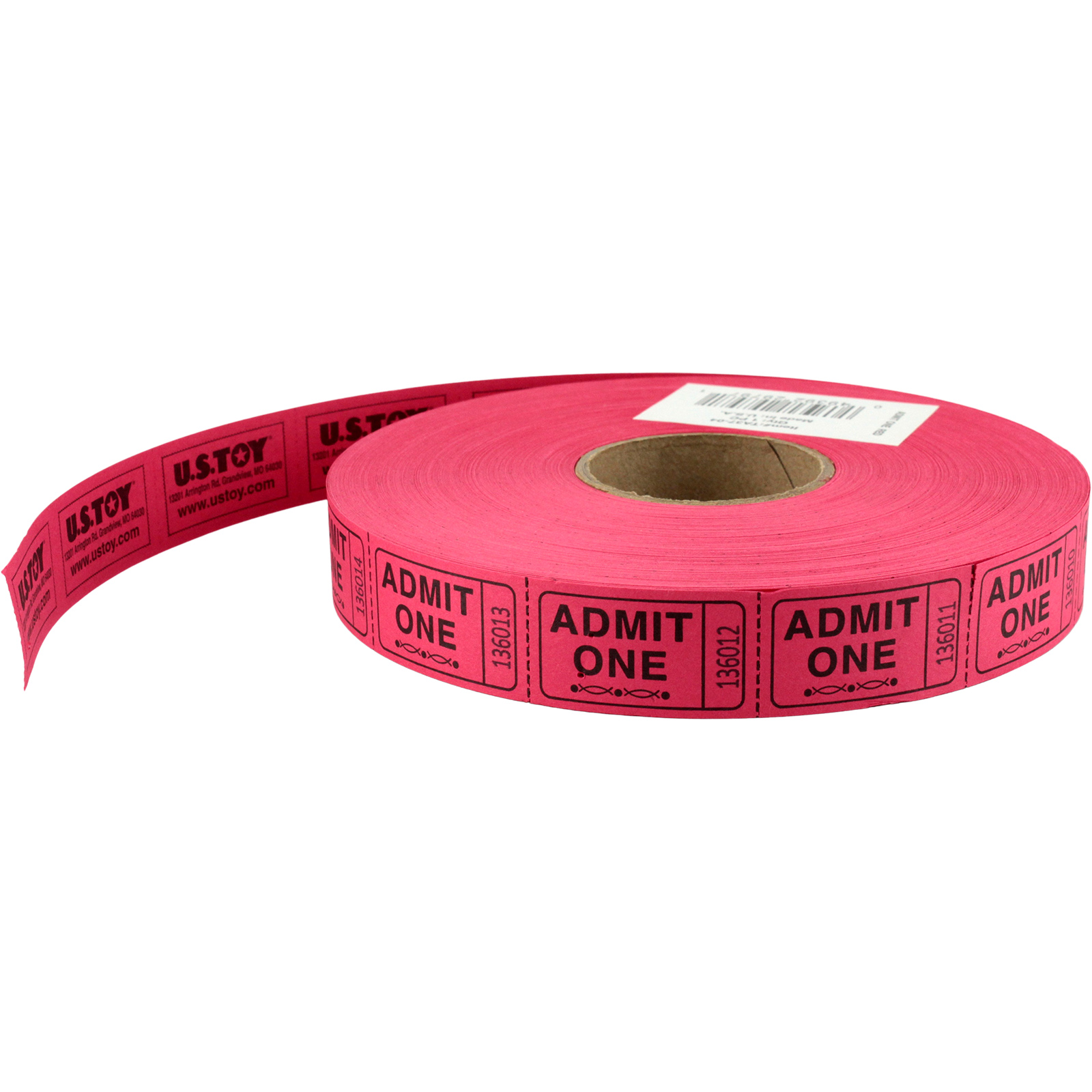 Admit One Red Ticket Roll (2000 Tickets)