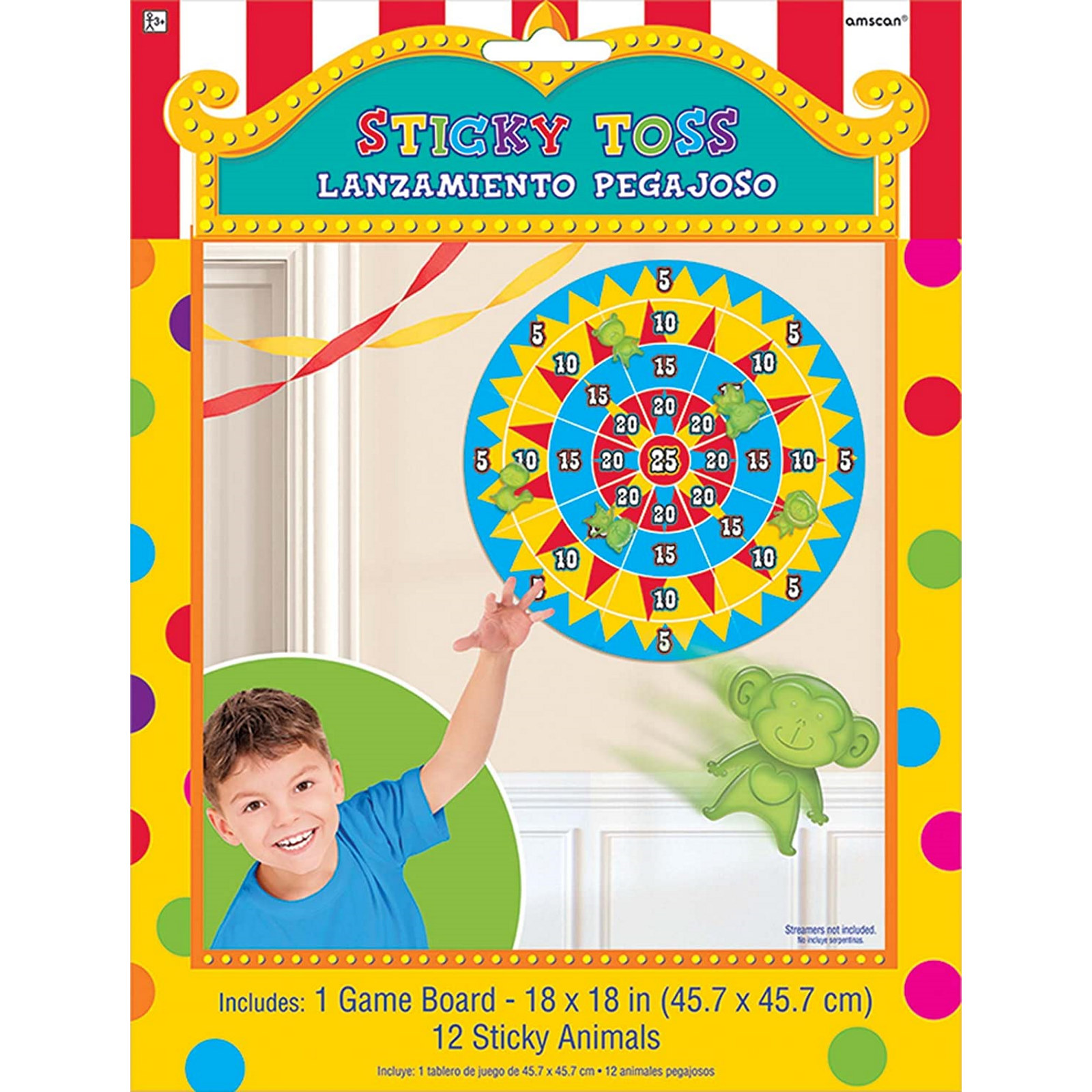 Carnival Animal Sticky Toss Game