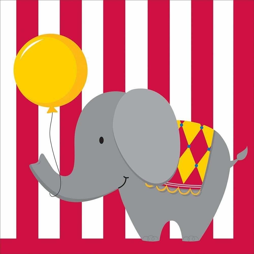 Circus Time Large Napkins / Serviettes (Pack of 16)