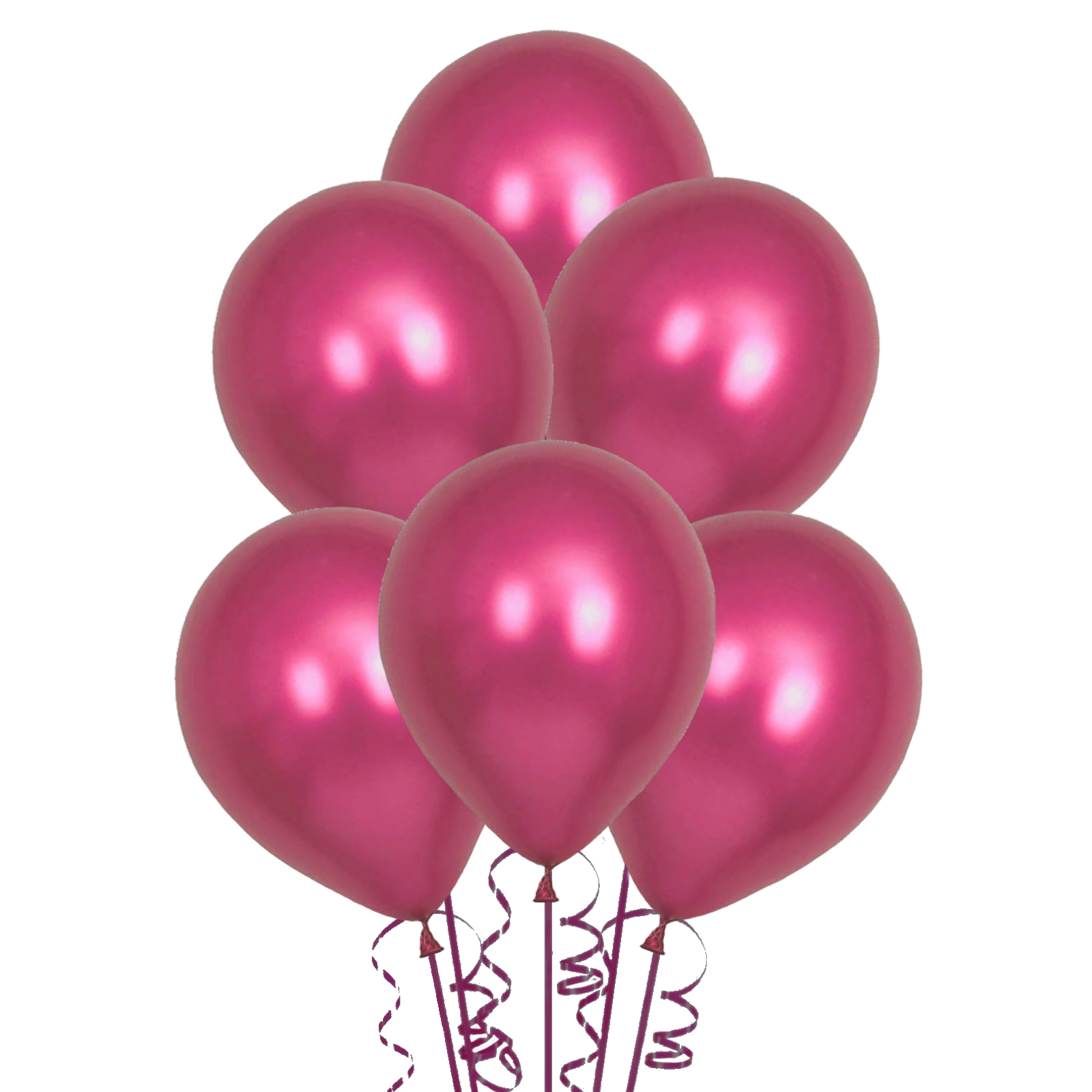 Hot Pink Metallic Latex Balloons 30cm (Pack of 25)