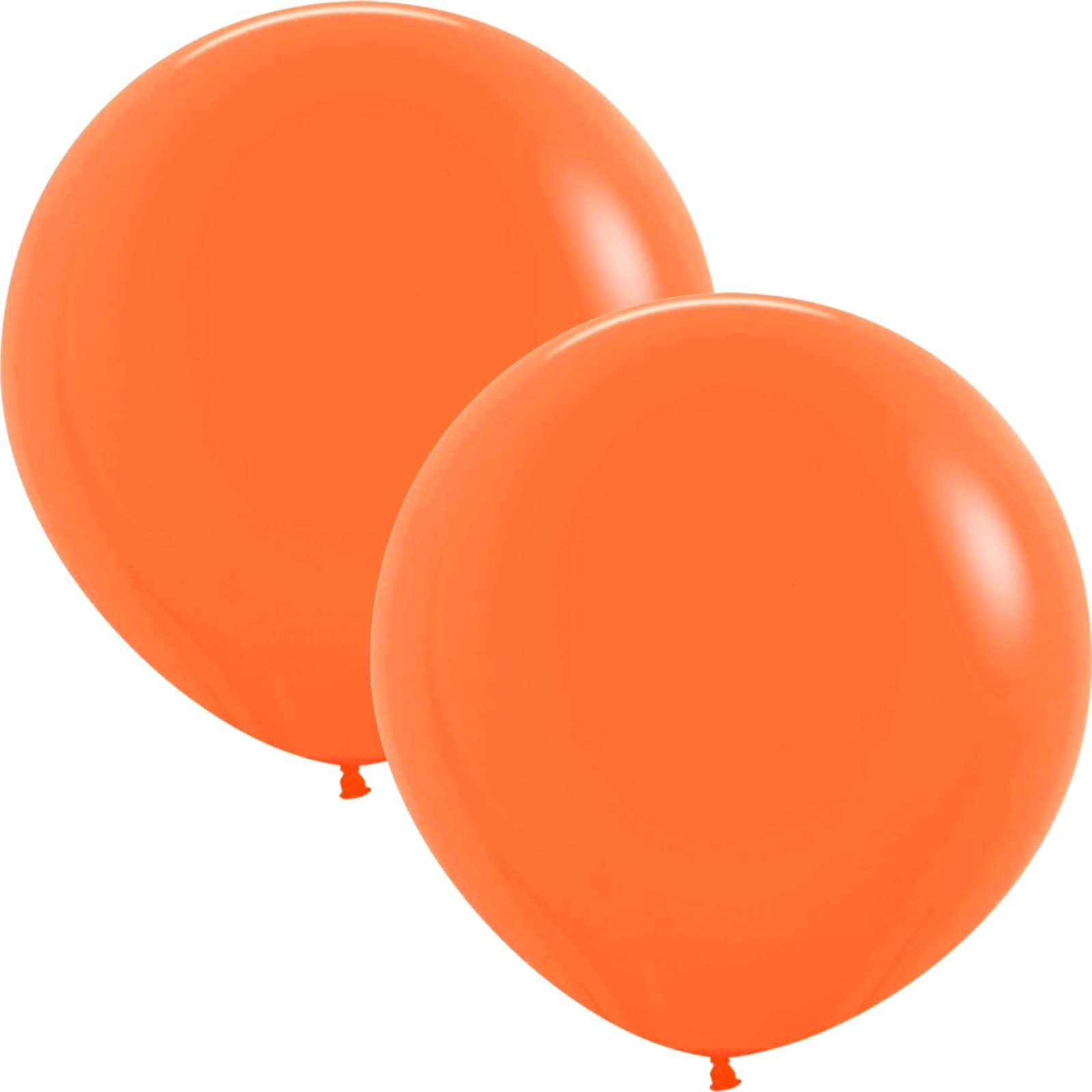 Five Star Jumbo 60cm Matte Orange Balloon Round (Pack of 2)
