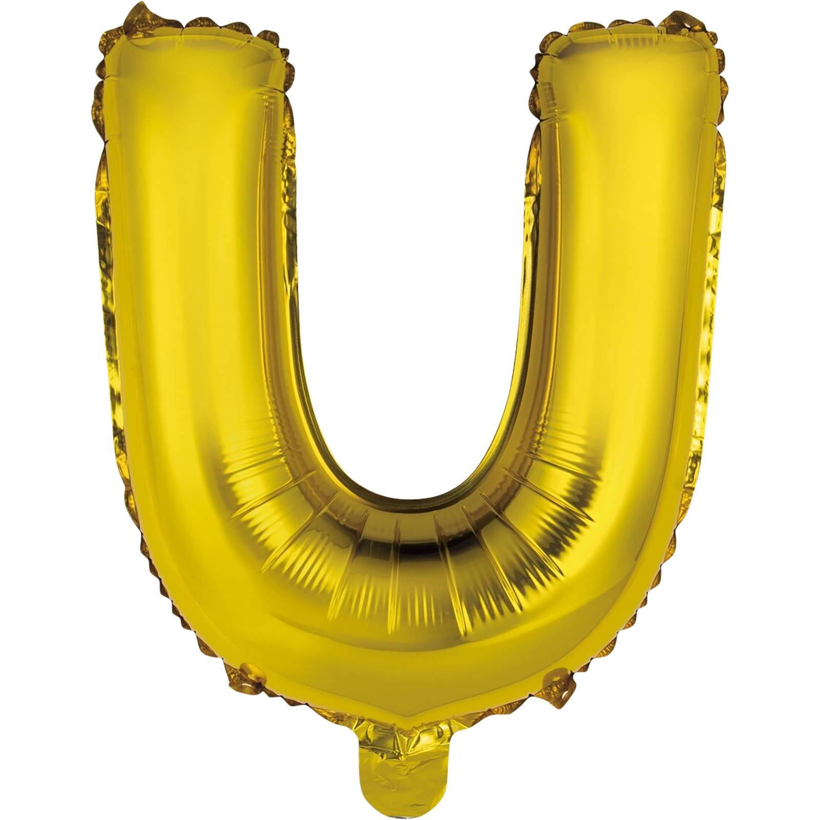 Letter U Gold Foil Air Fill Balloon 35.5cm