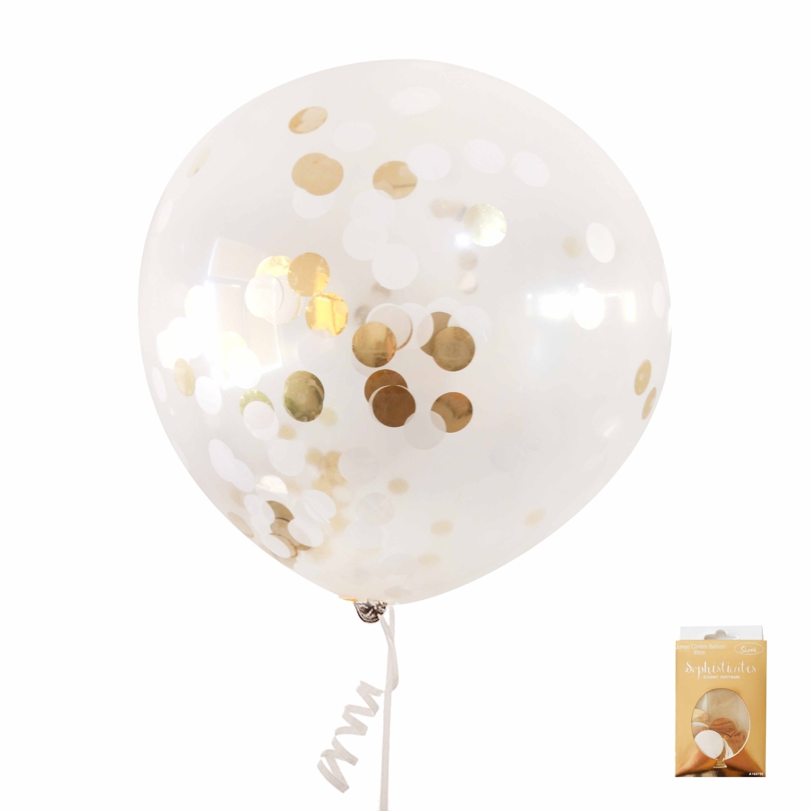 Jumbo 90cm Gold Confetti Balloon