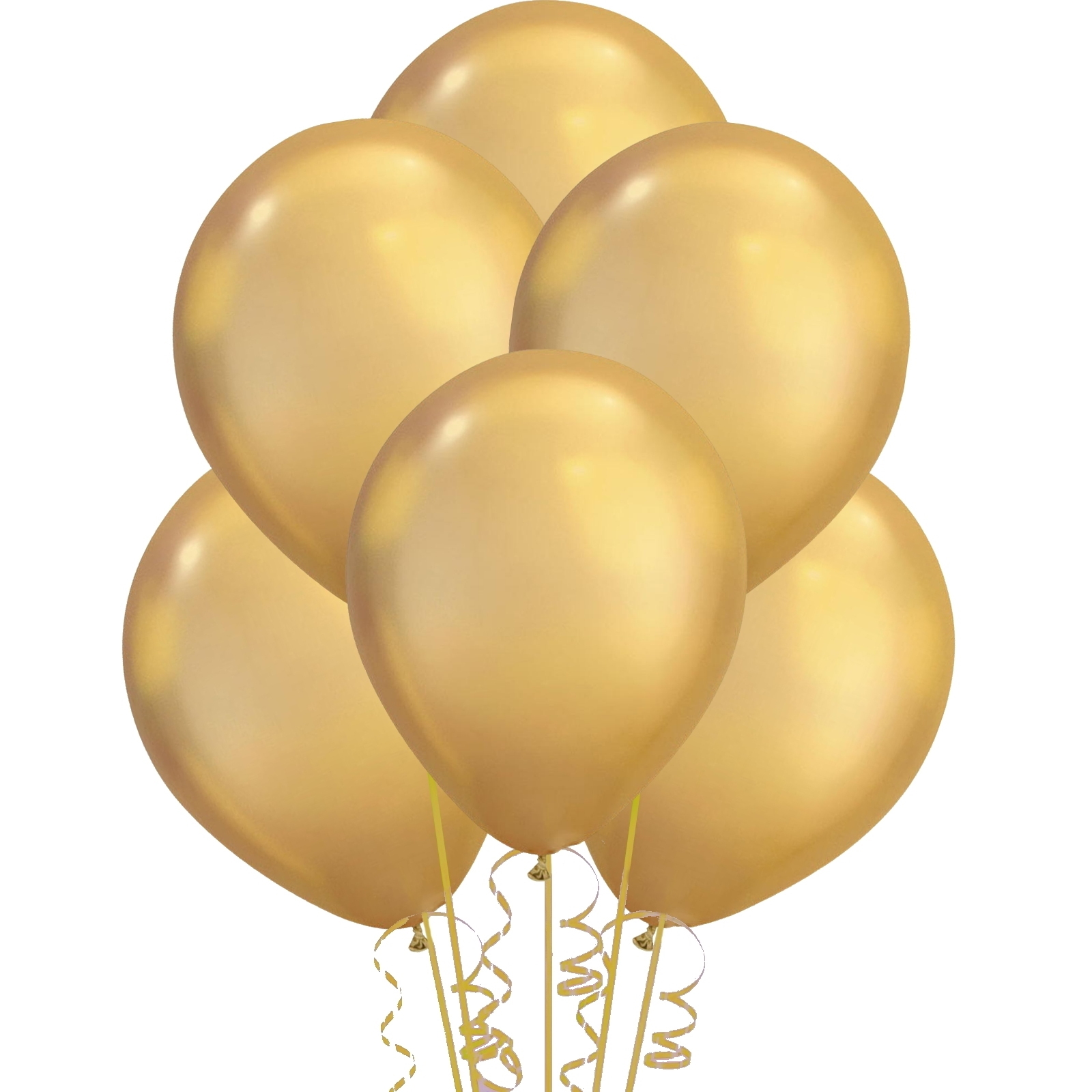 Qualatex Chrome Gold Balloons 30cm Round (Pack of 25)