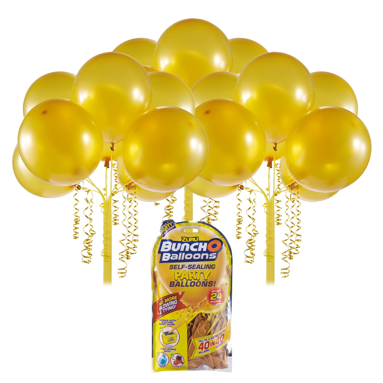 Refill Pack Bunch O Balloons Self Sealing Balloons Gold (Pack of 24)